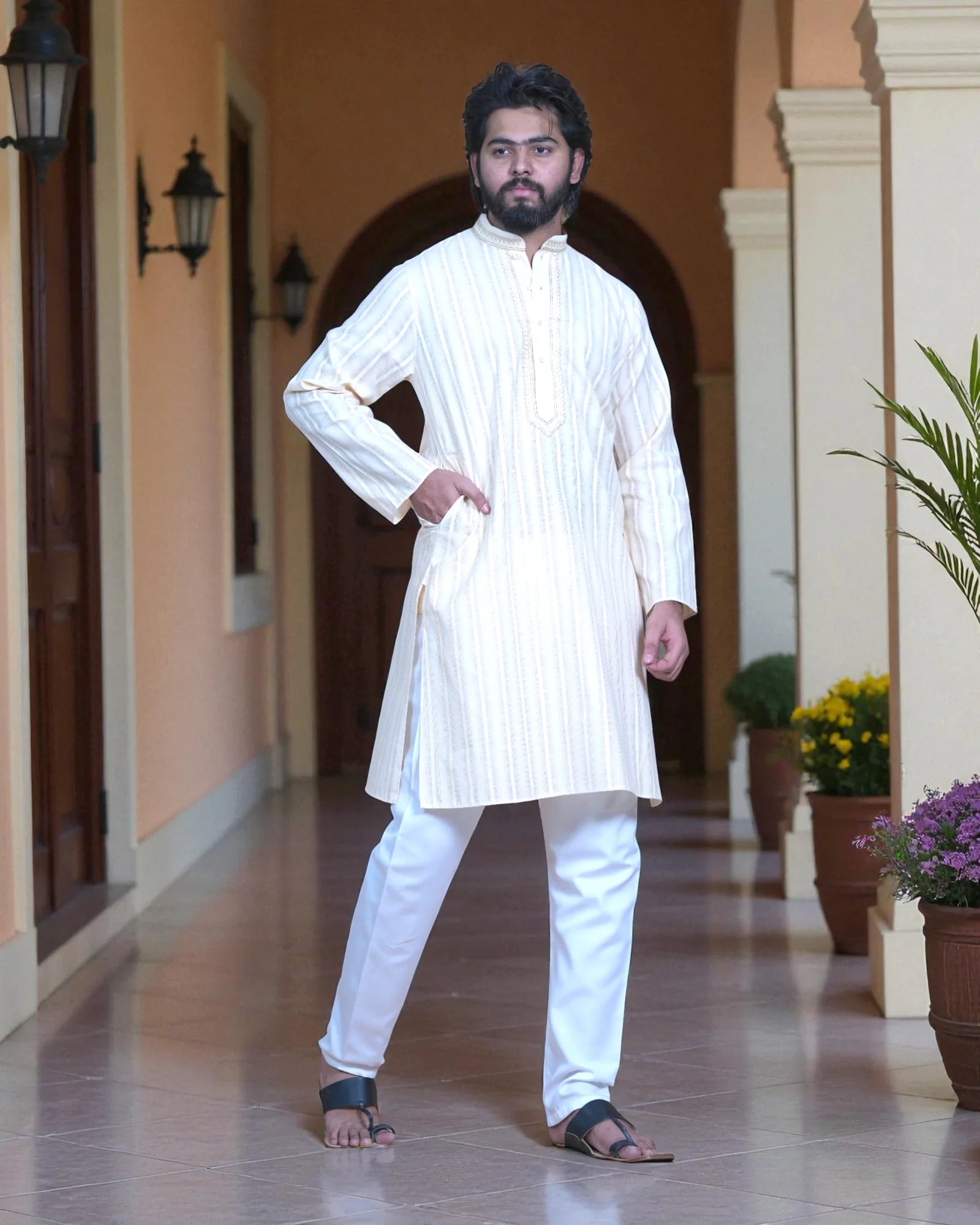 Traditional Embroidered Kurta Pajama