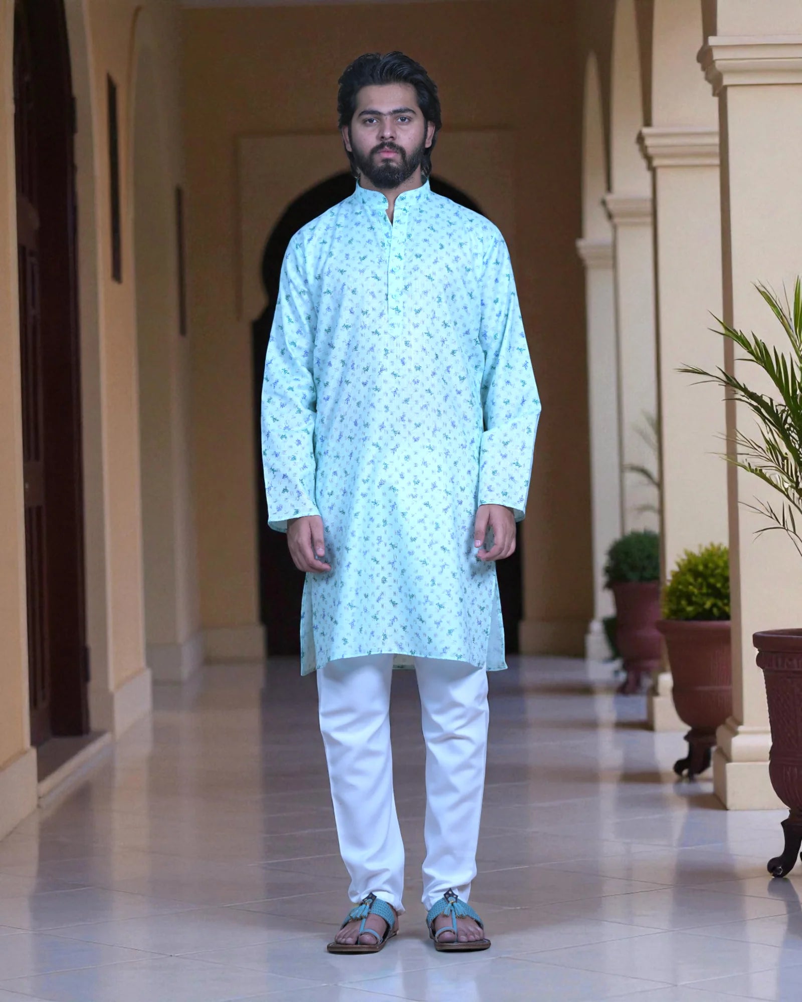 Floral Cotton Printed Kurta Pajama Set