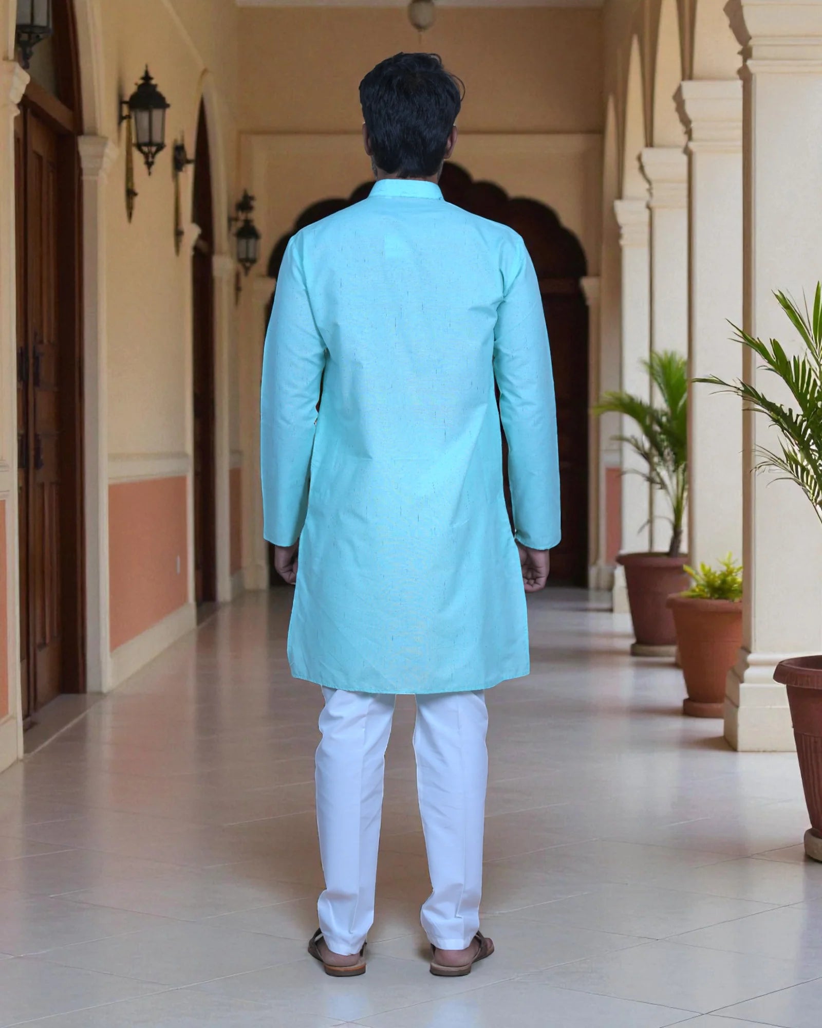 Khadi Textured Cotton Kurta Pajama Set