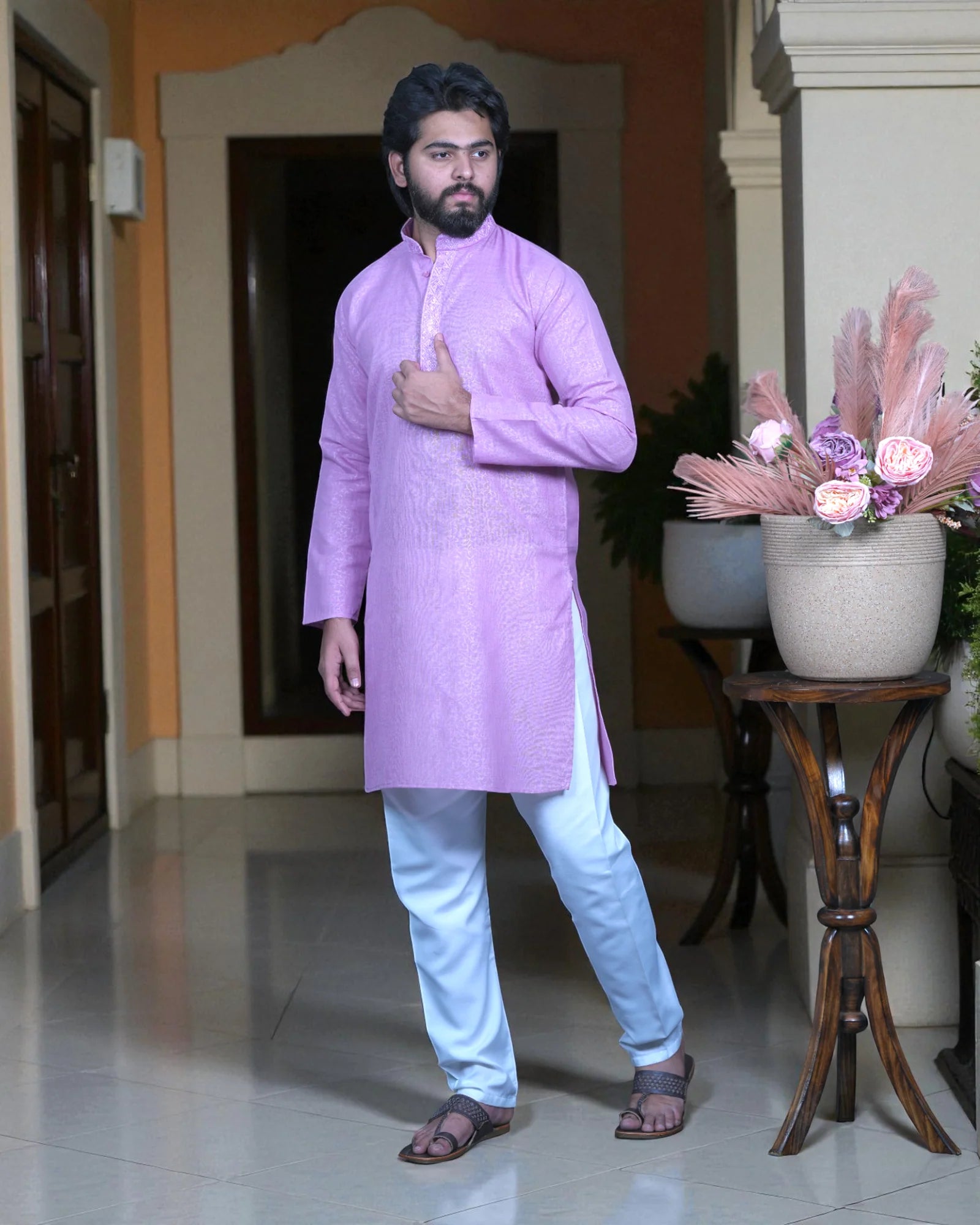 Textured Jacquard Kurta Pajama