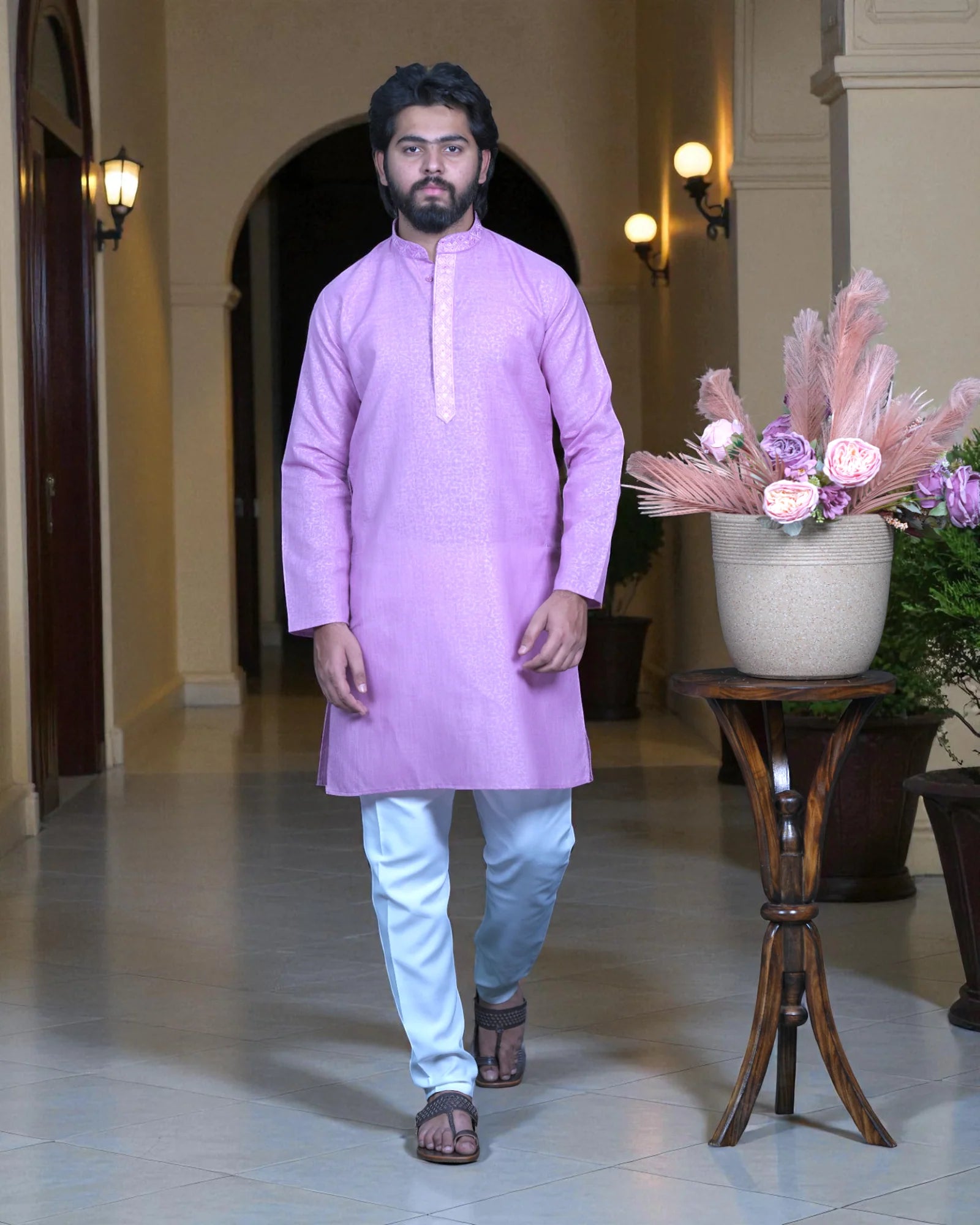 Textured Jacquard Kurta Pajama