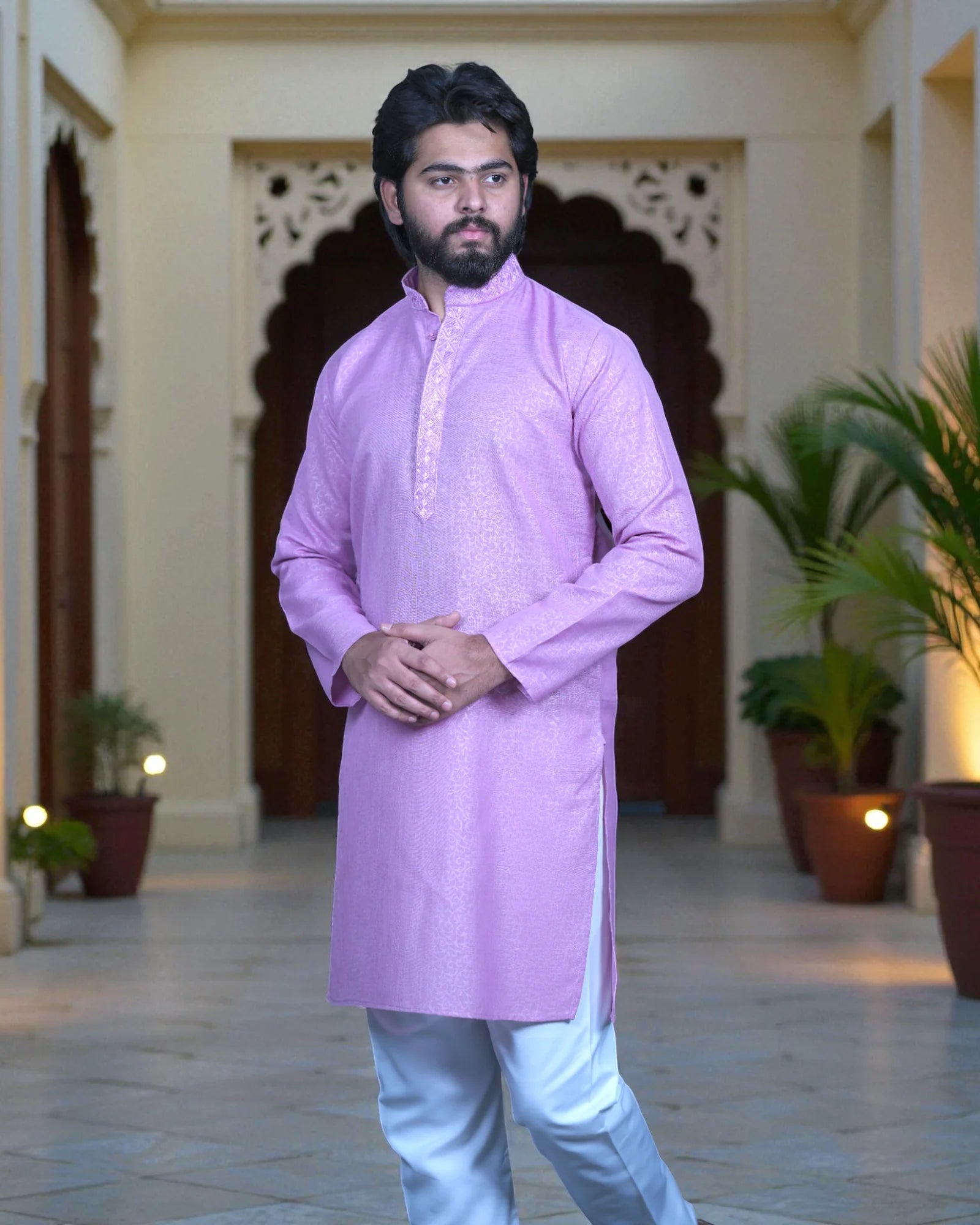 Textured Jacquard Kurta Pajama