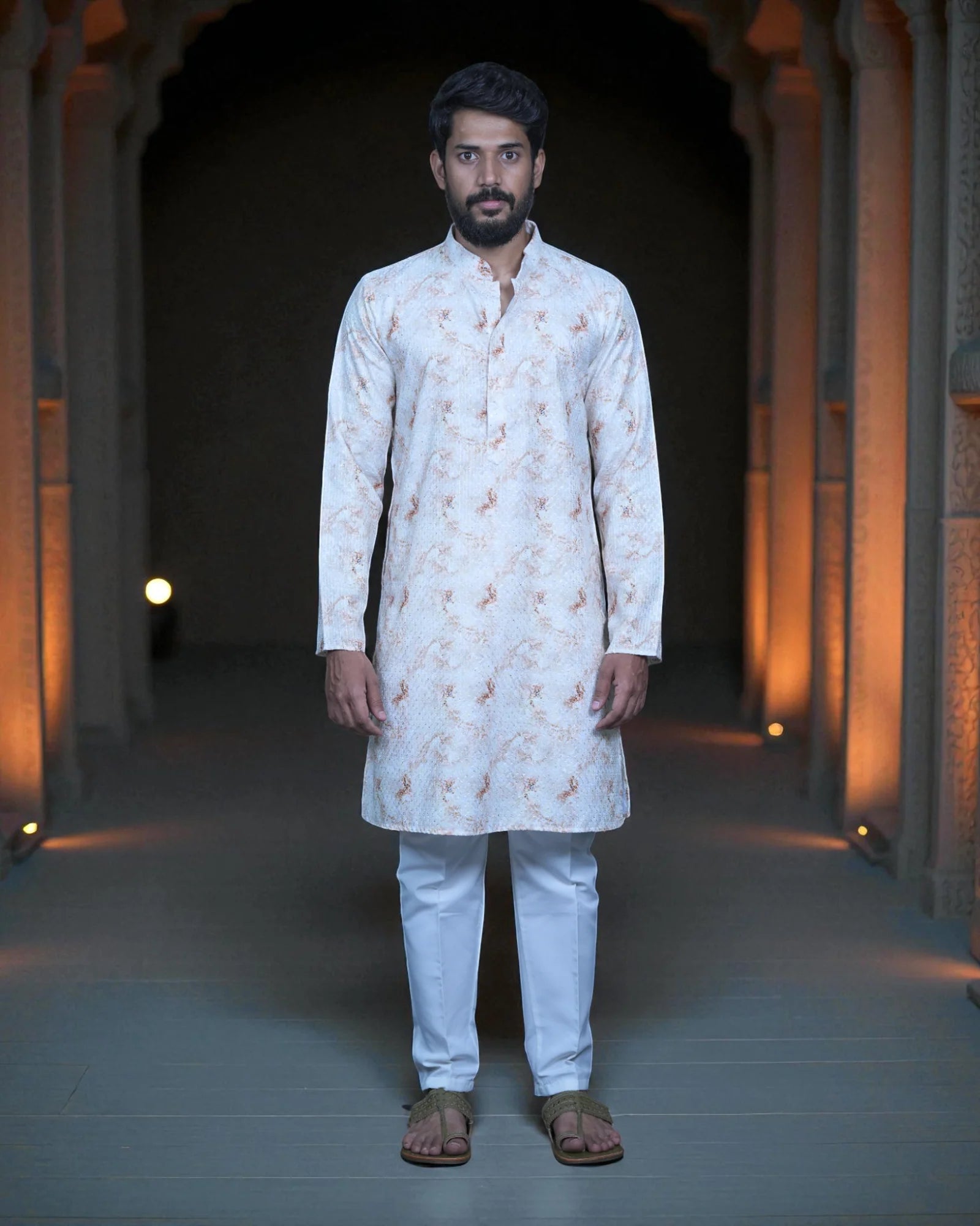 Cotton Shibori Printed Kurta Pajama Set