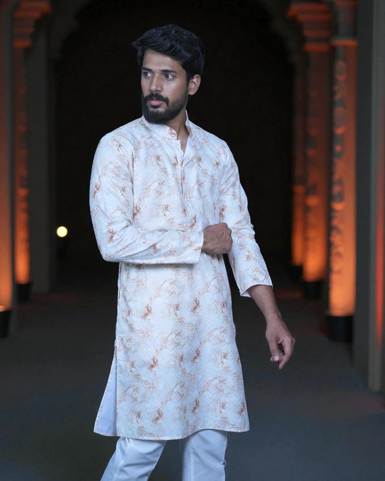 Cotton Shibori Printed Kurta Pajama Set