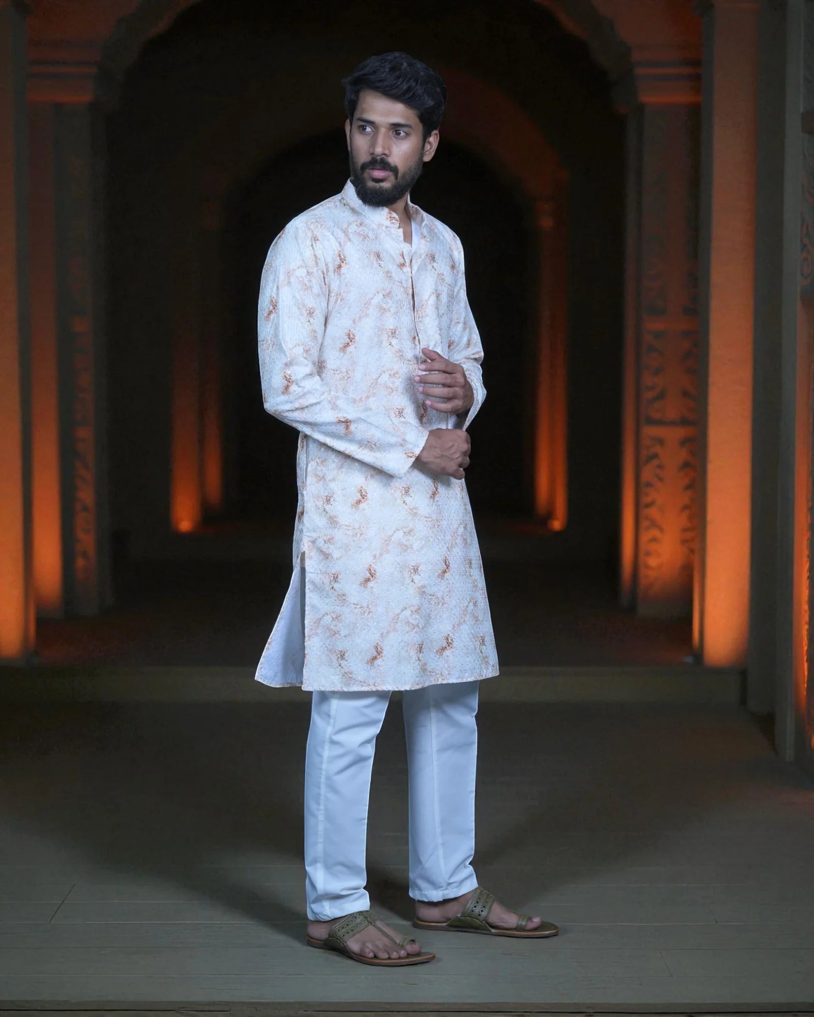 Cotton Shibori Printed Kurta Pajama Set