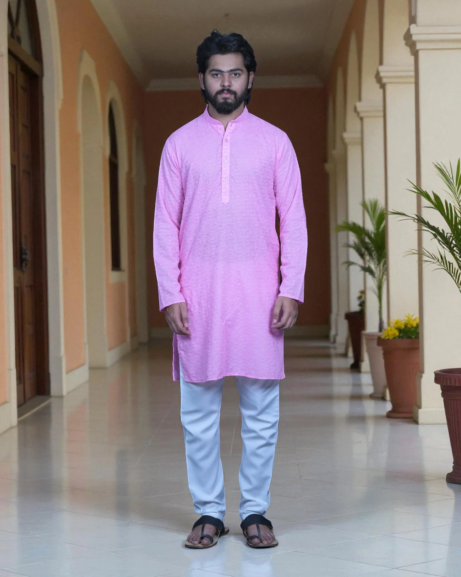 Cotton Woven Kurta Pajama Set