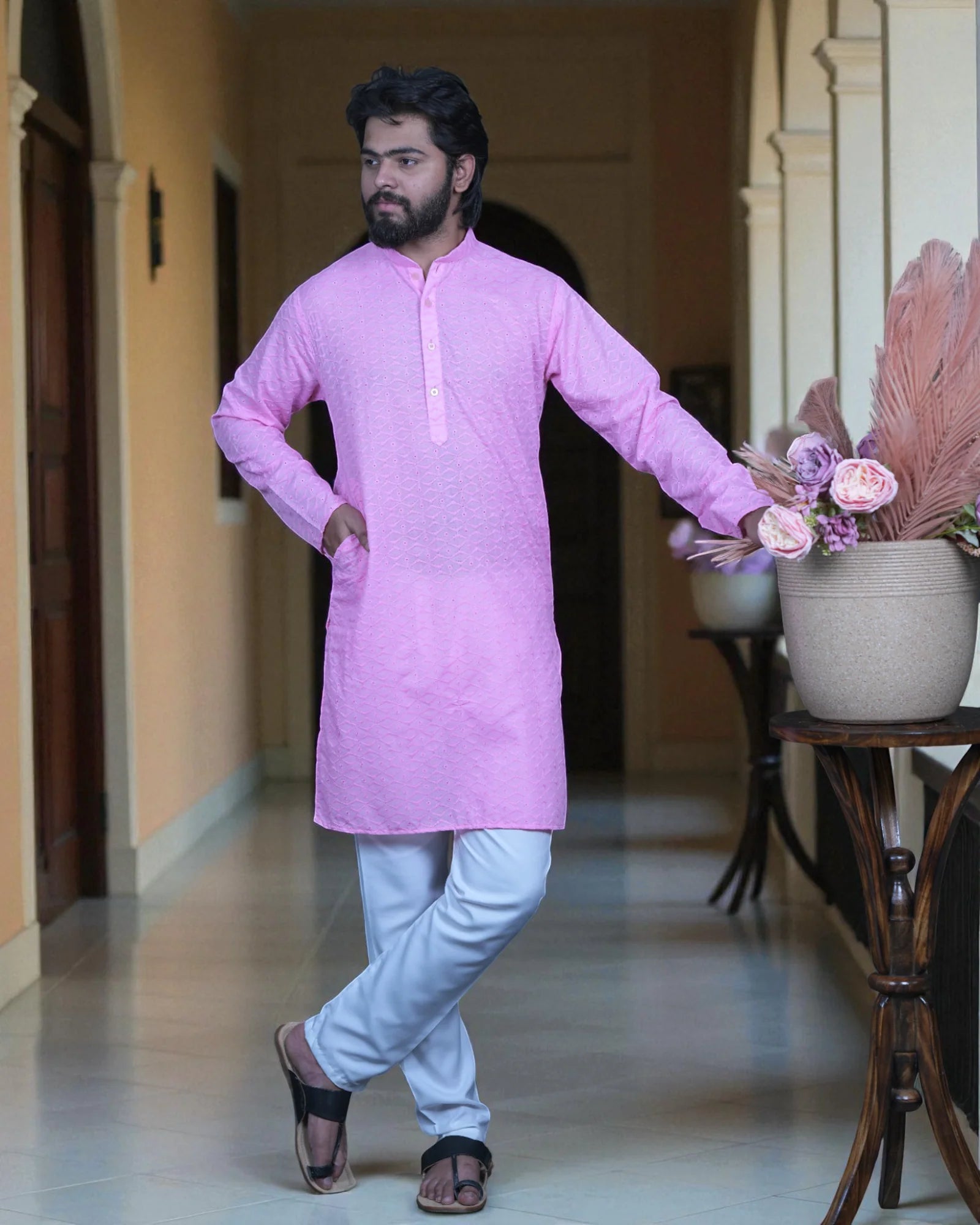 Cotton Woven Kurta Pajama Set