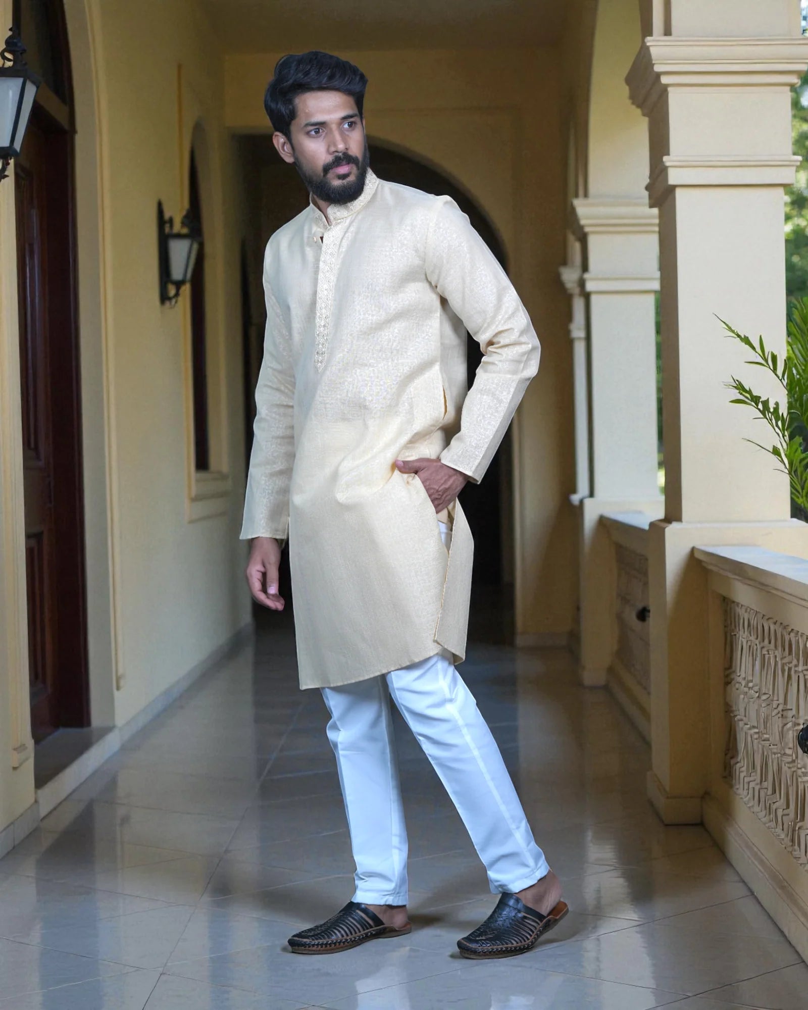 Textured Jacquard Kurta Pajama
