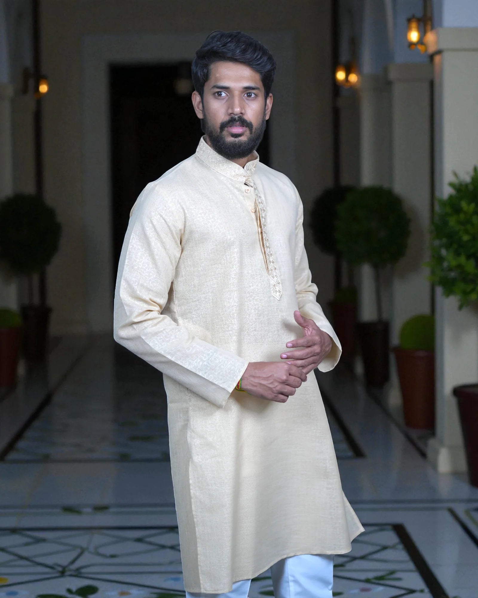 Textured Jacquard Kurta Pajama