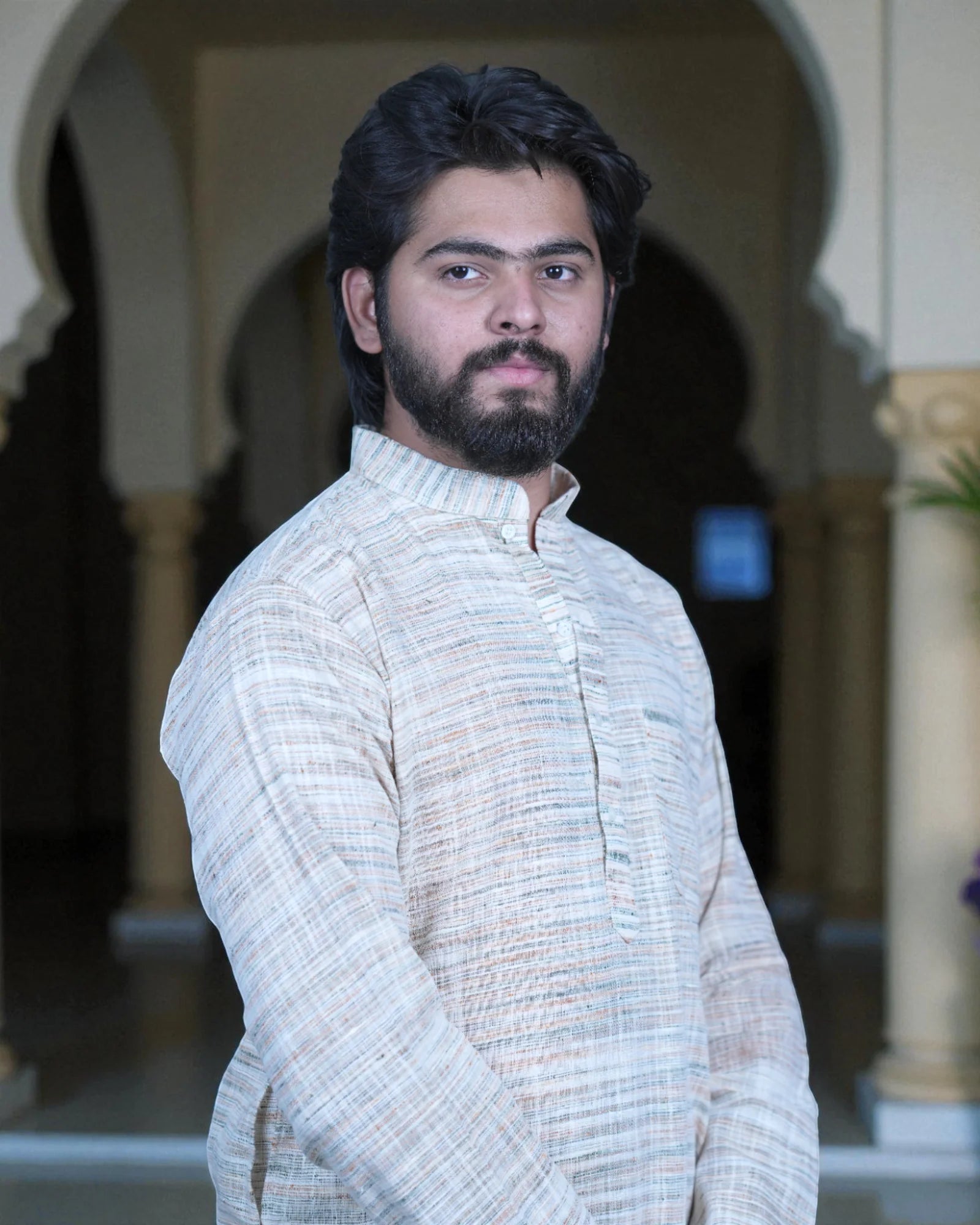 Khadi Cotton Plain Kurta Pajama Set