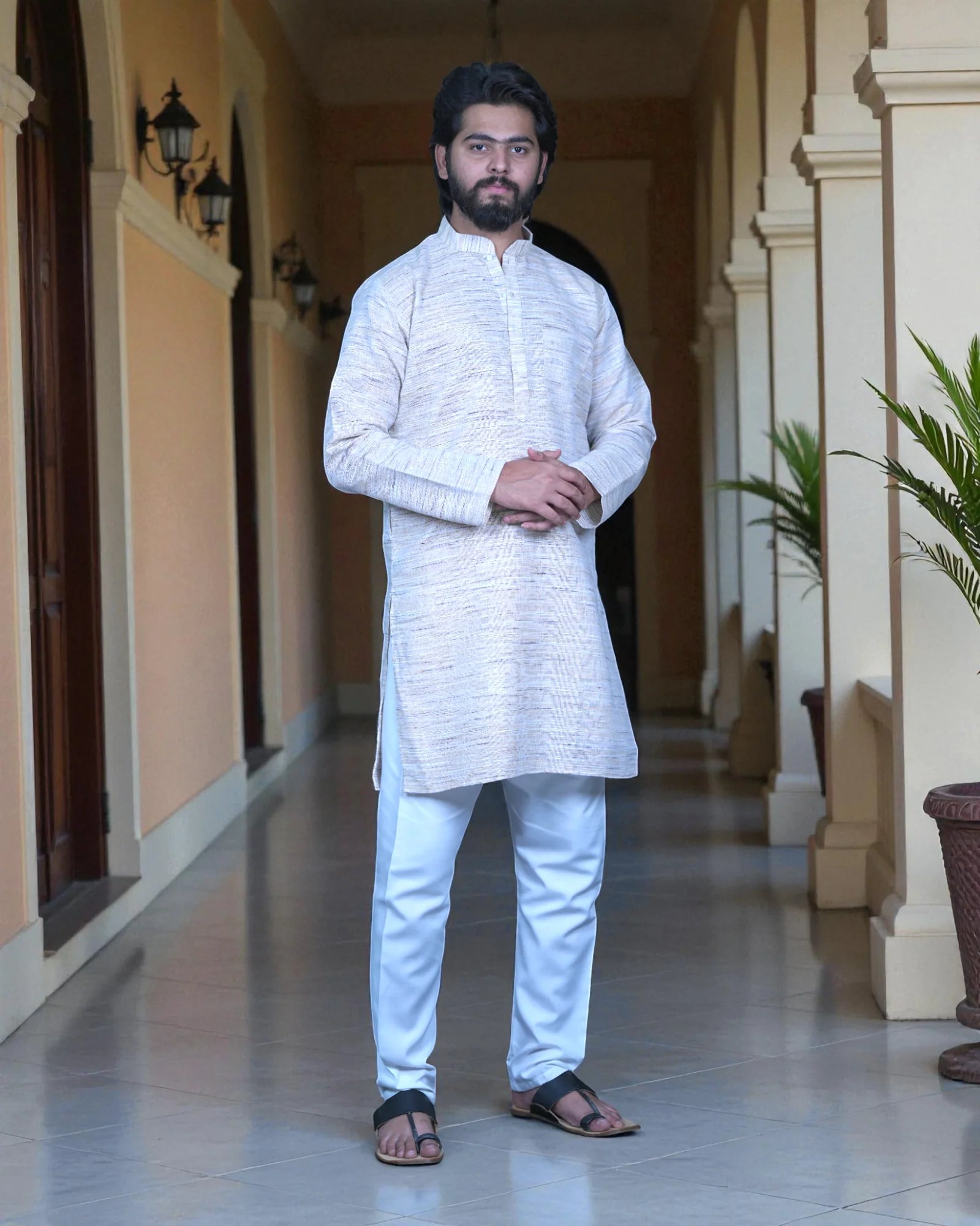 Cotton Embroidered Kurta Pajama Set