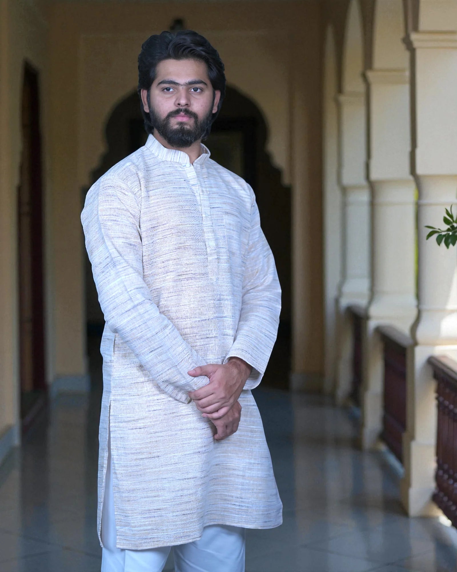 Cotton Embroidered Kurta Pajama Set