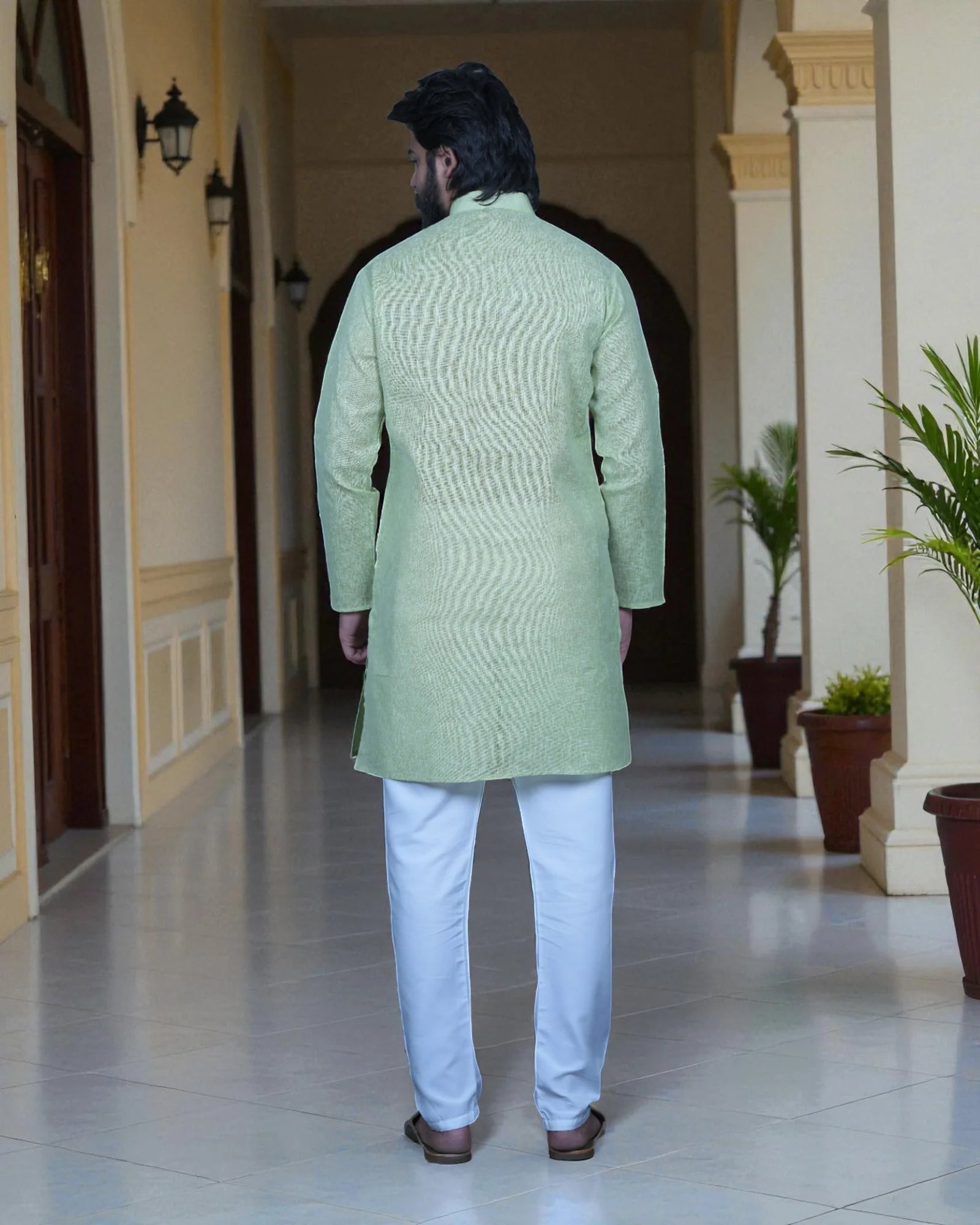 Khadi Cotton Plain Kurta Pajama