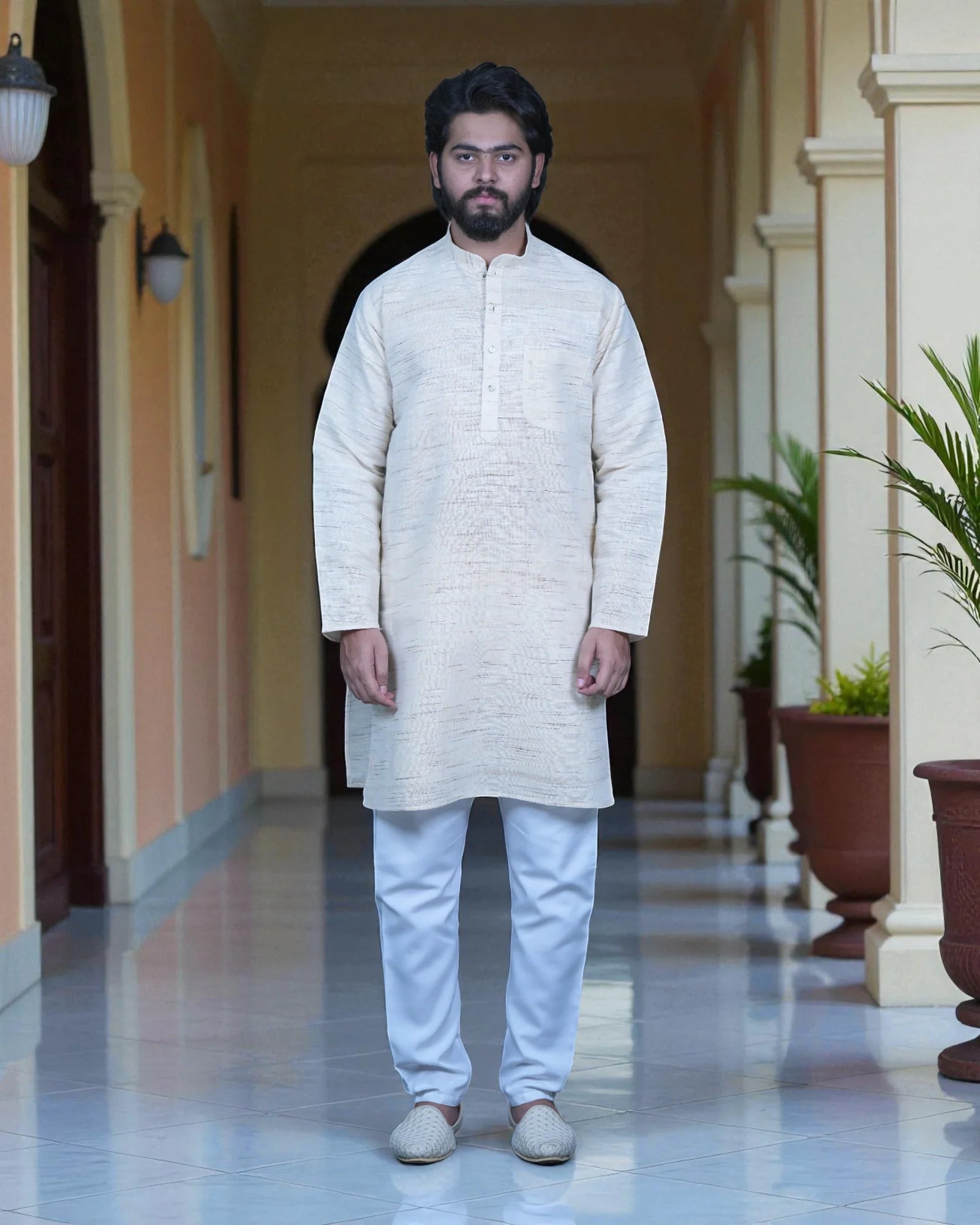 Khadi Cotton Kurta Pajama Set