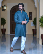 Jacquard Woven Cotton Kurta Pajama Set