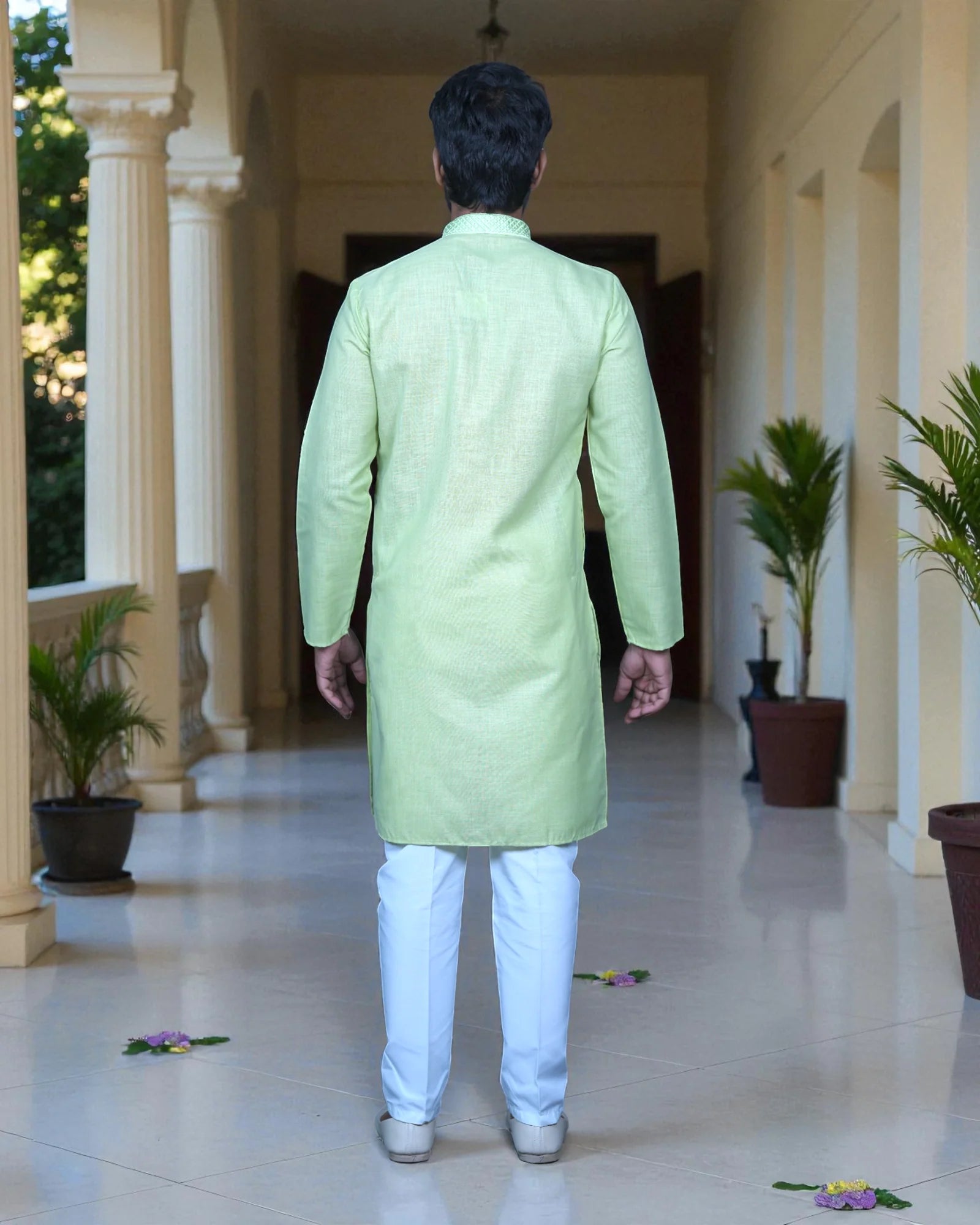 Heritage Embroidered Kurta and Pajama Set