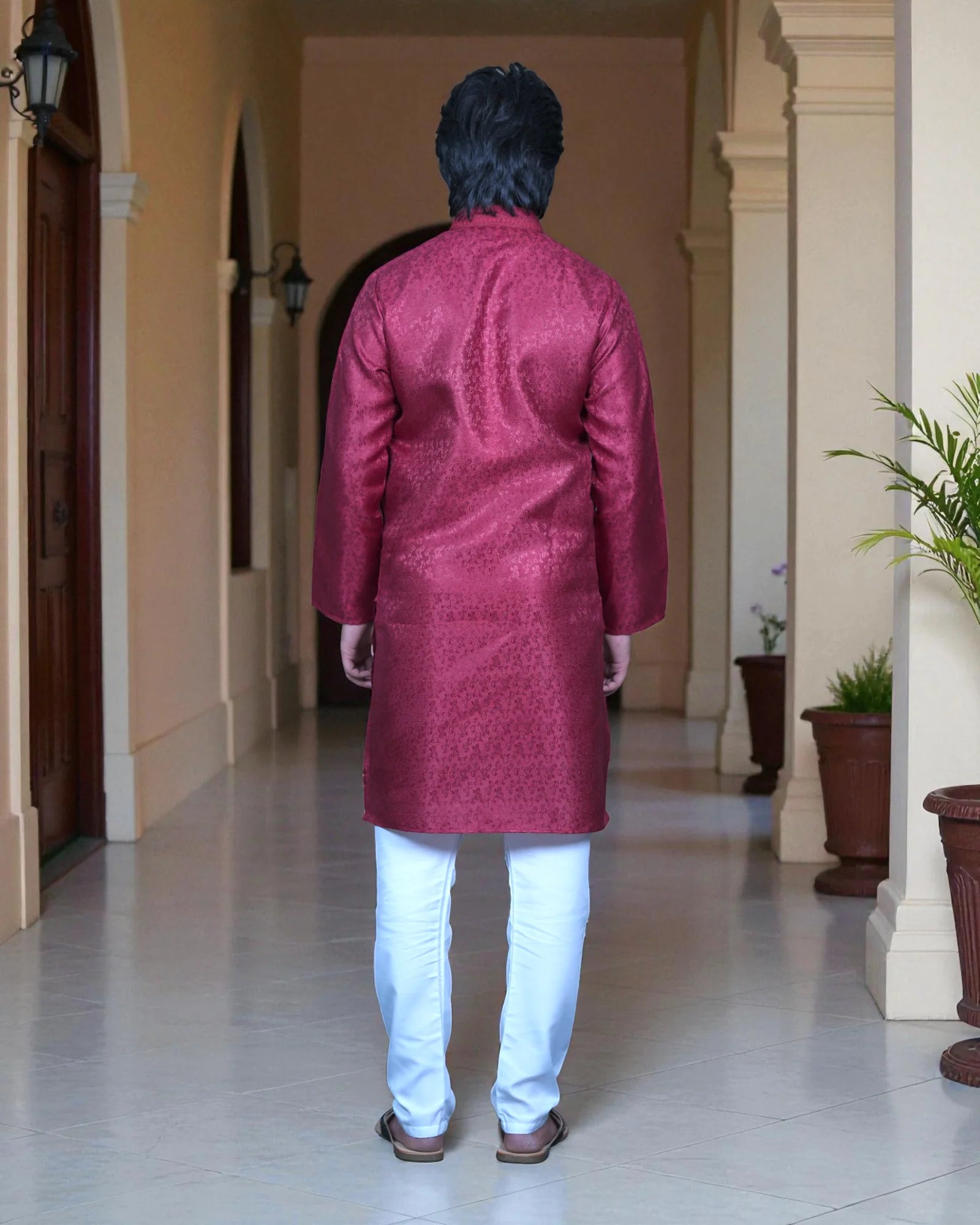 Jacquard Cotton Textured Kurta Pajama Set