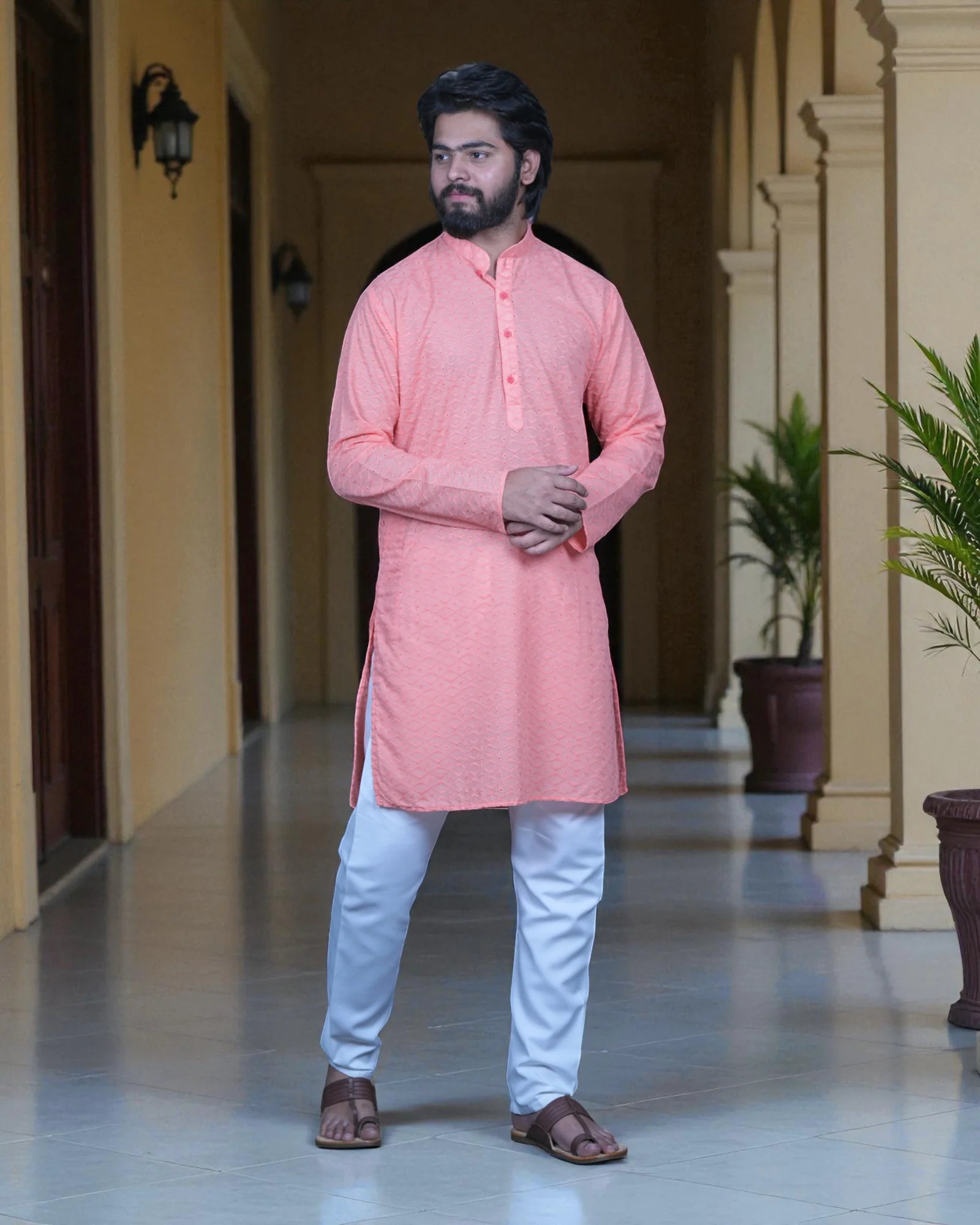Cotton Woven Kurta Pajama Set