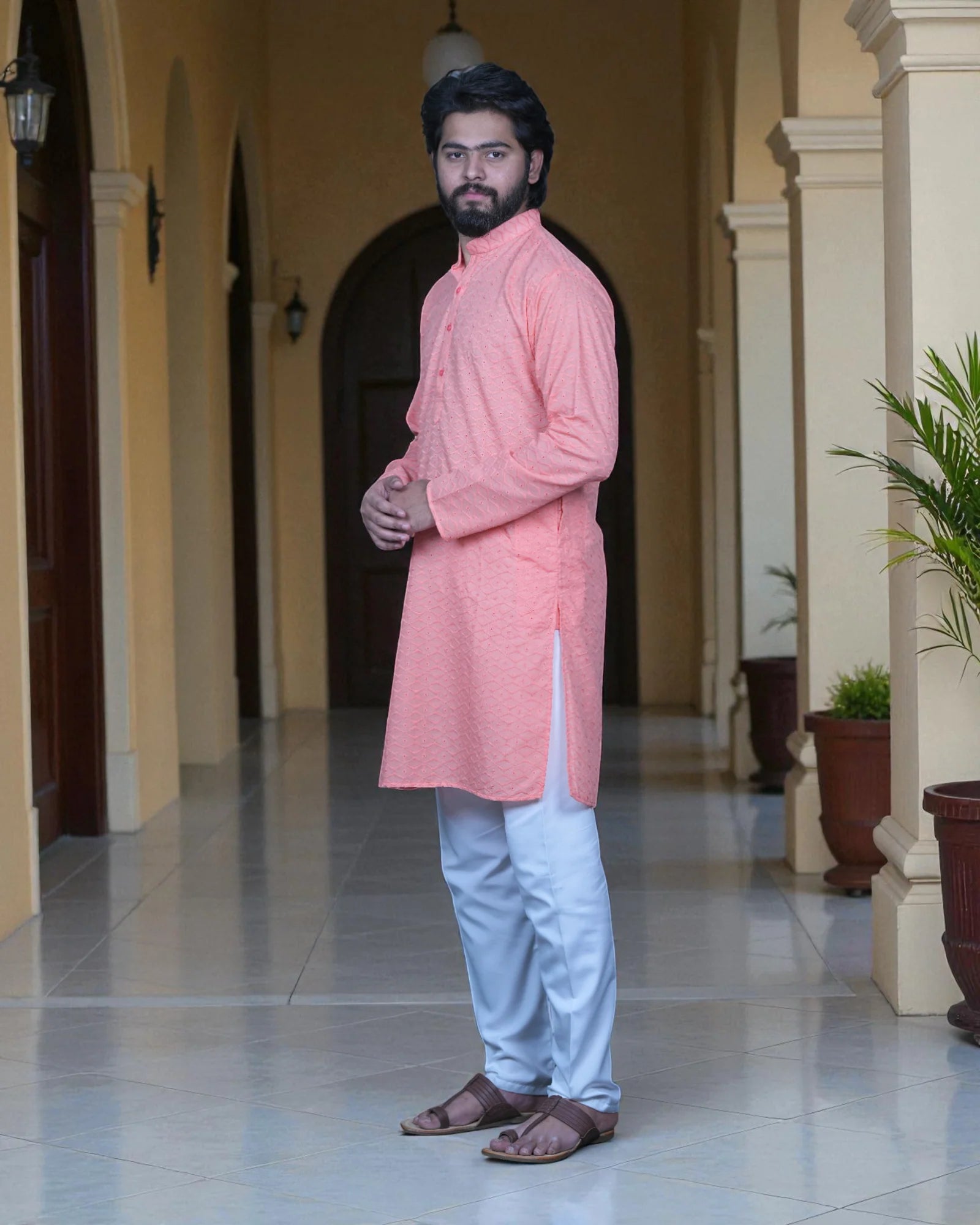 Cotton Woven Kurta Pajama Set