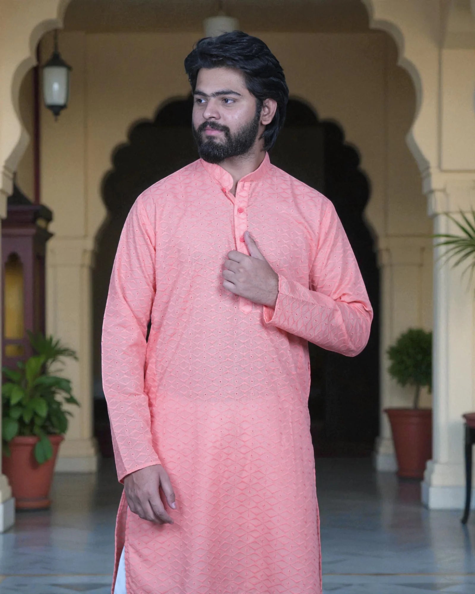 Cotton Woven Kurta Pajama Set