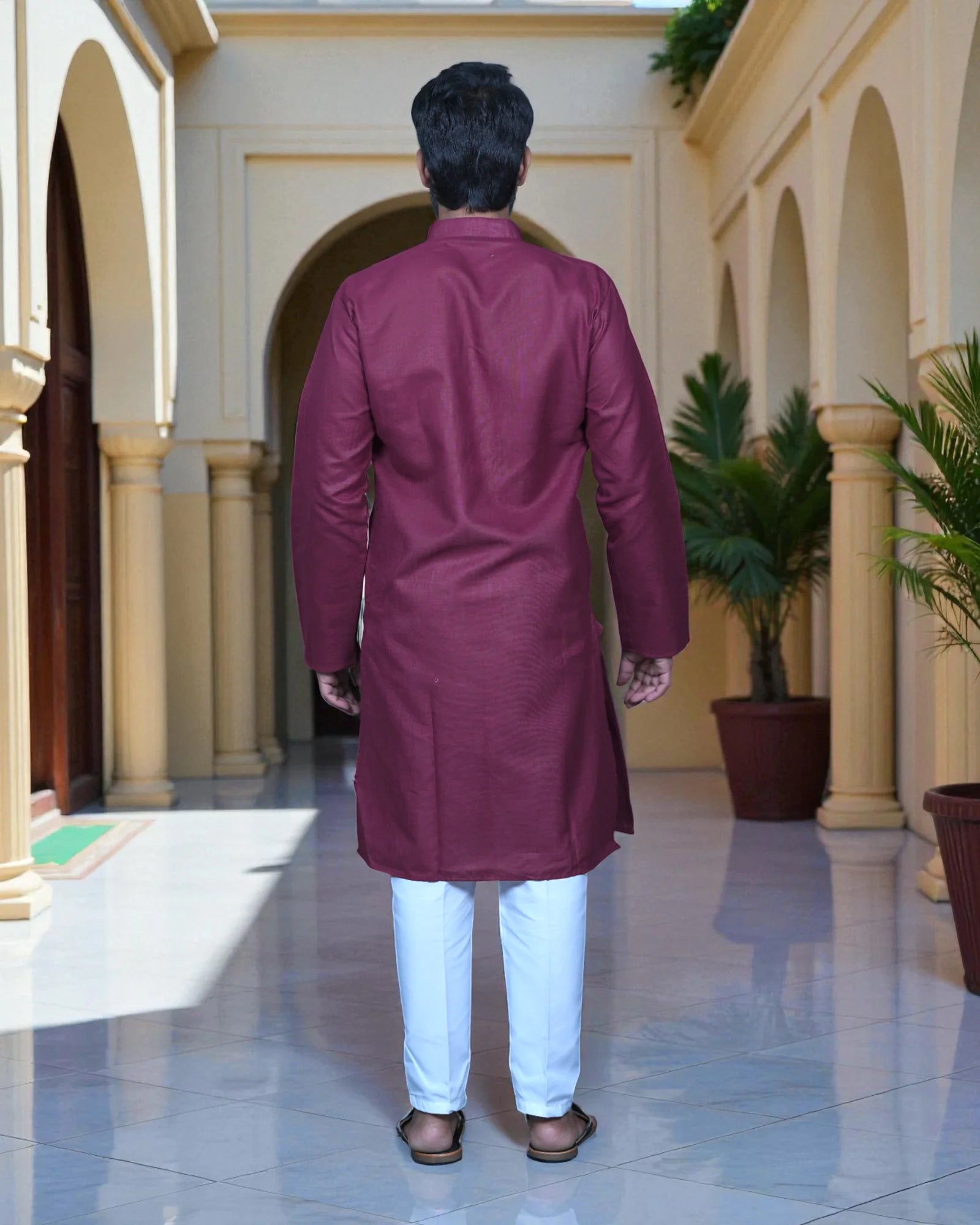 Cotton Plain Kurta Pajama Set