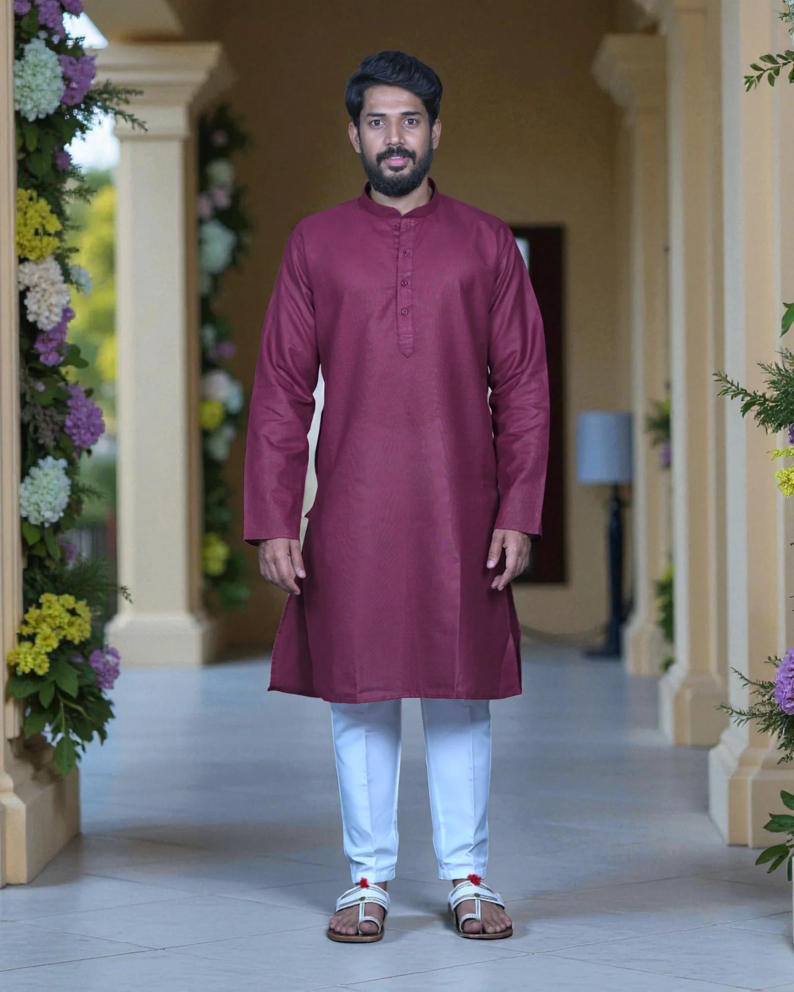 Cotton Plain Kurta Pajama Set