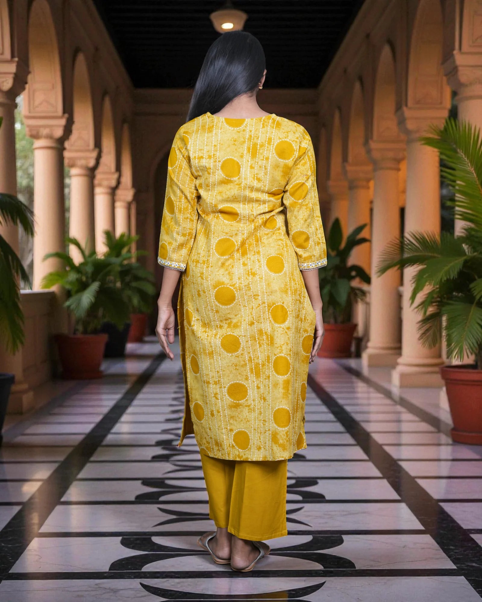Embroidered Cotton Bottoms Co-Ord Set