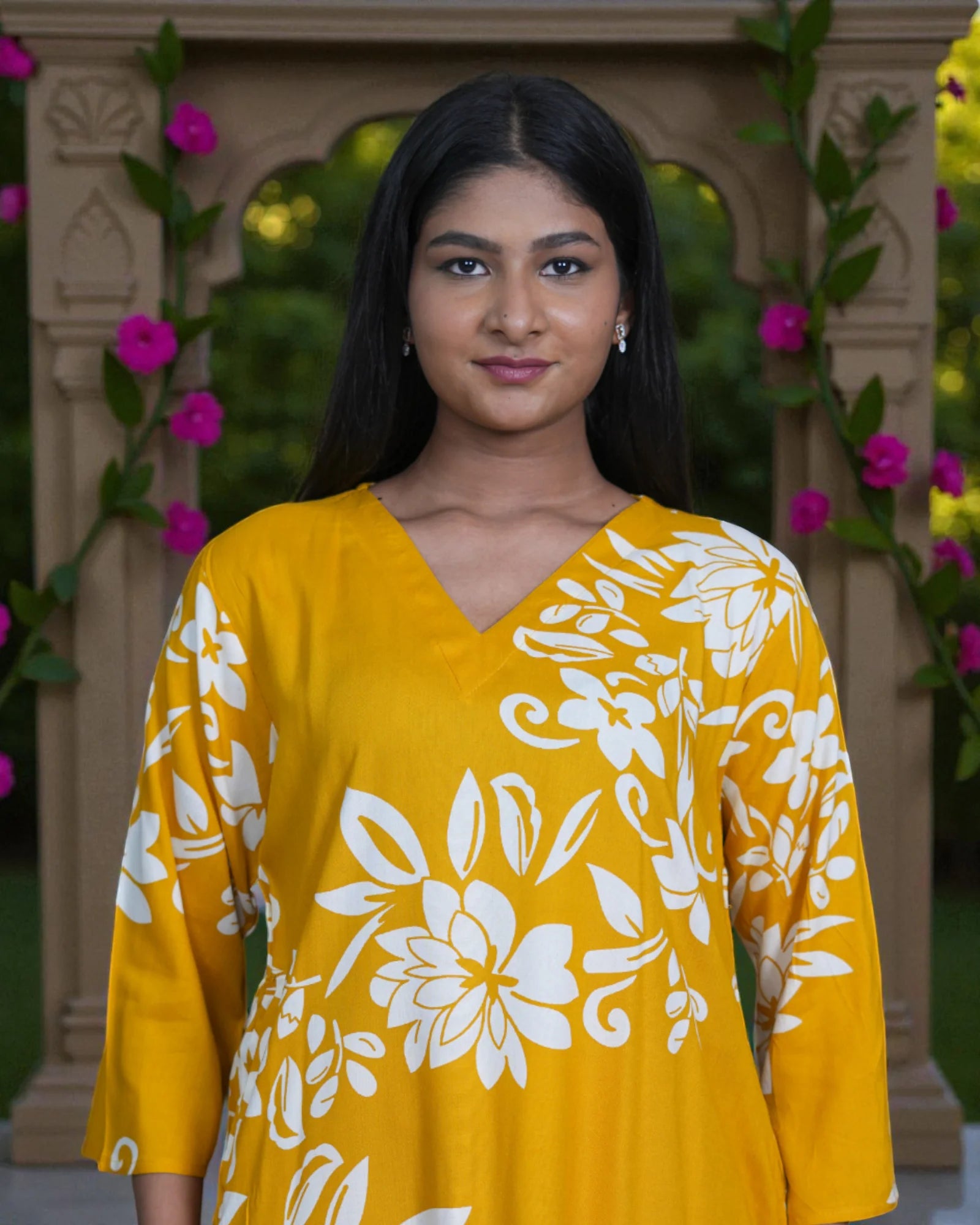 Floral Embroidered Rayon Co-Ord Set