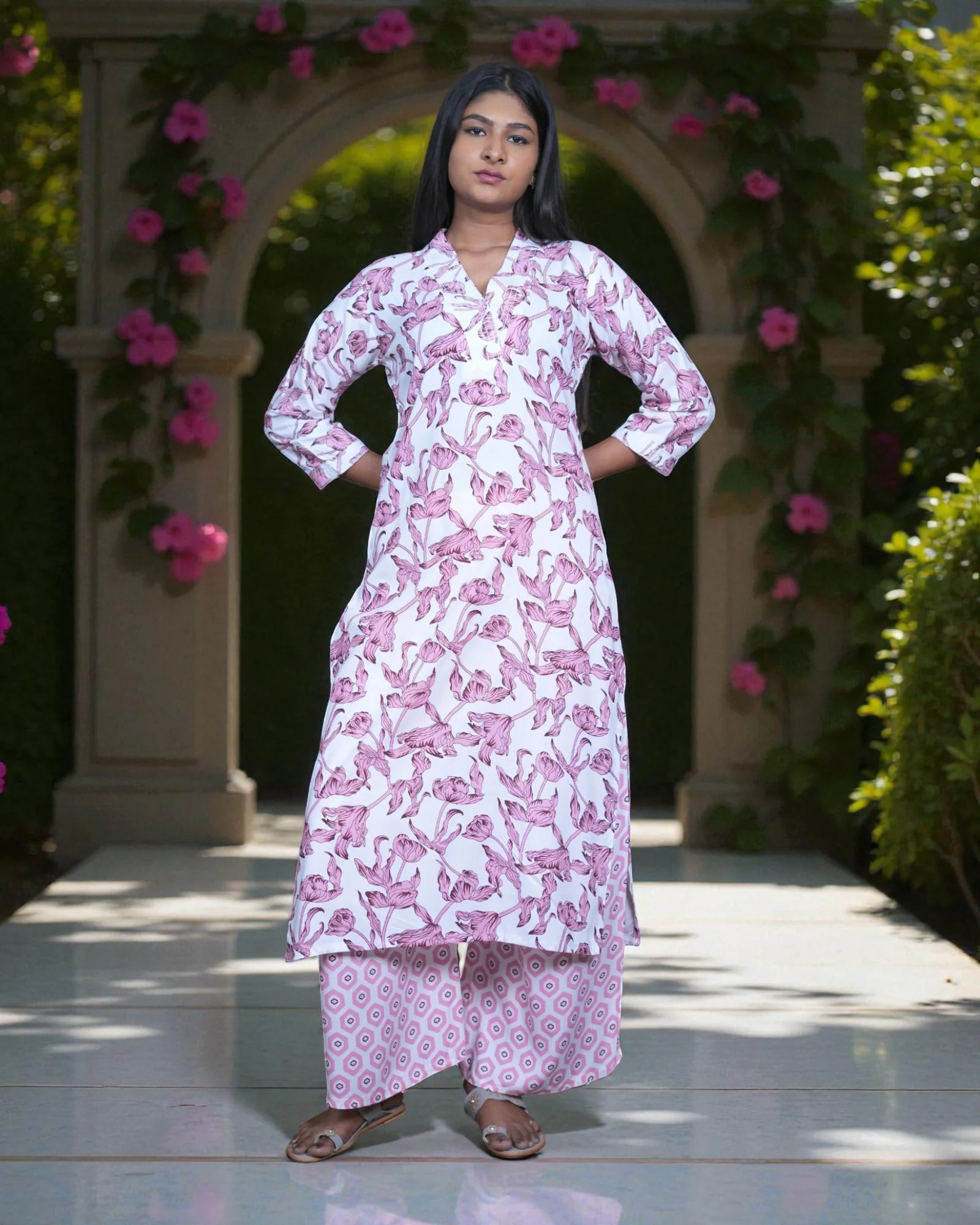 Floral Printed Rayon Co-Ord Set
