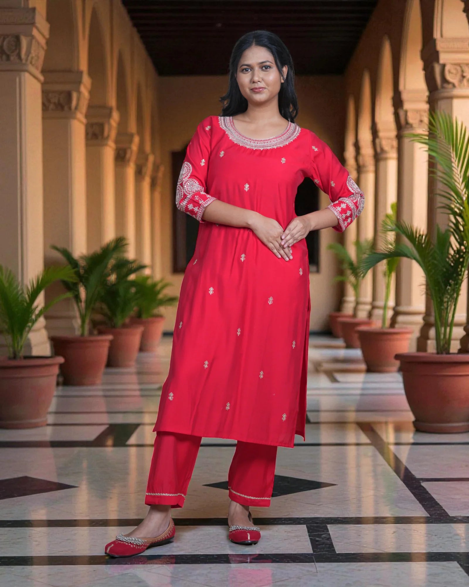 Silk Kurta Set with Dupatta