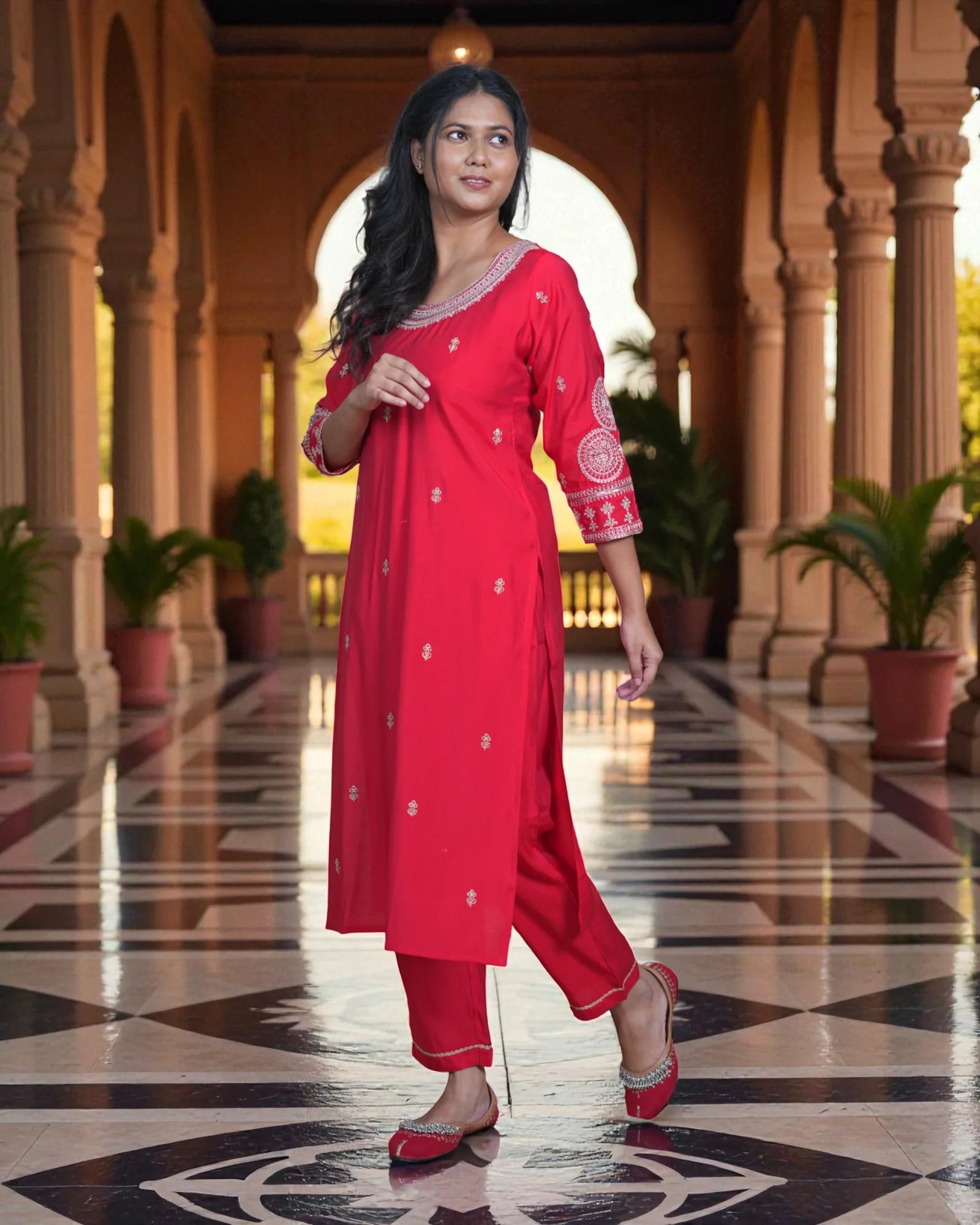 Silk Kurta Set with Dupatta