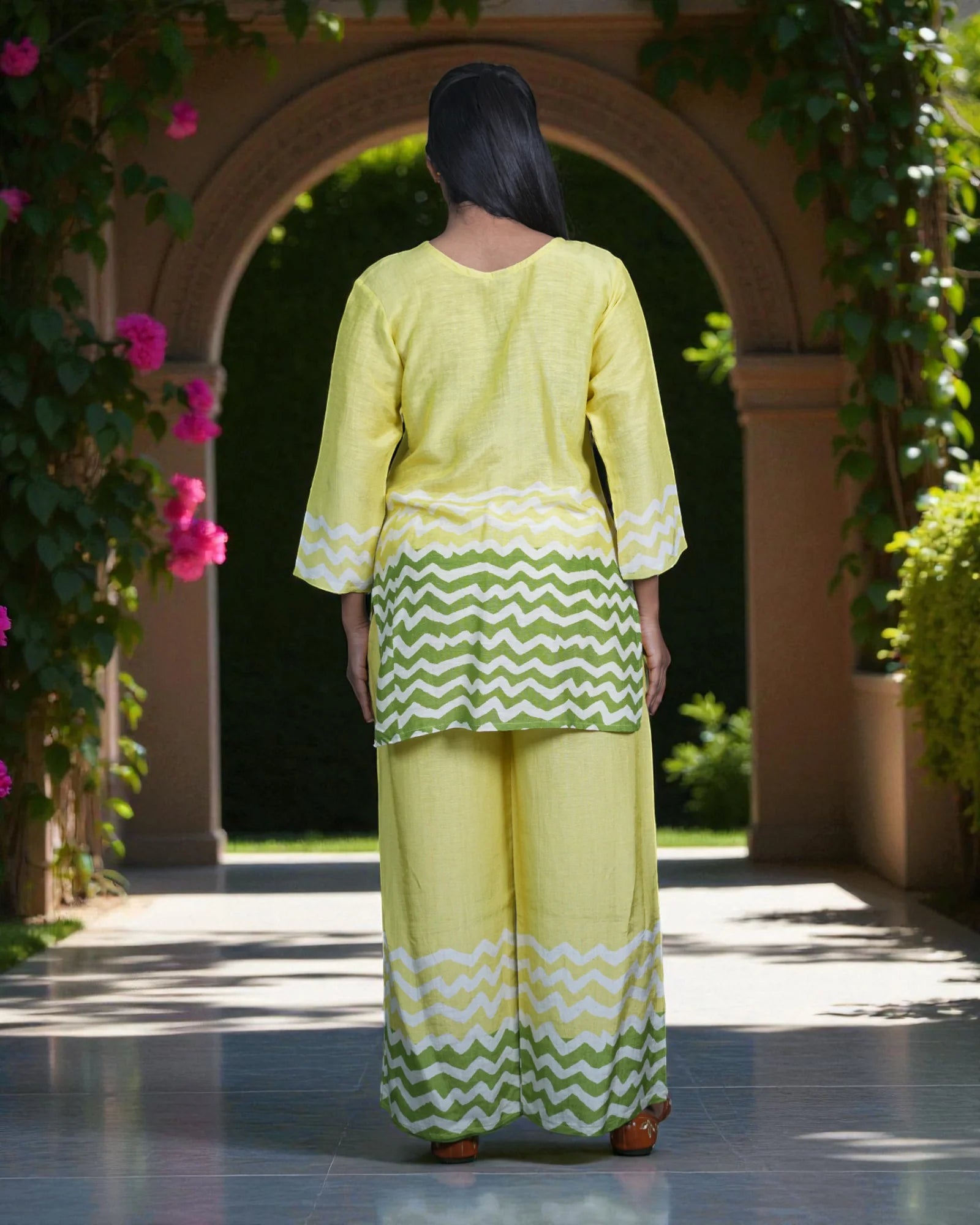 Vibrant Floral Embroidered Cotton Co-Ord Set