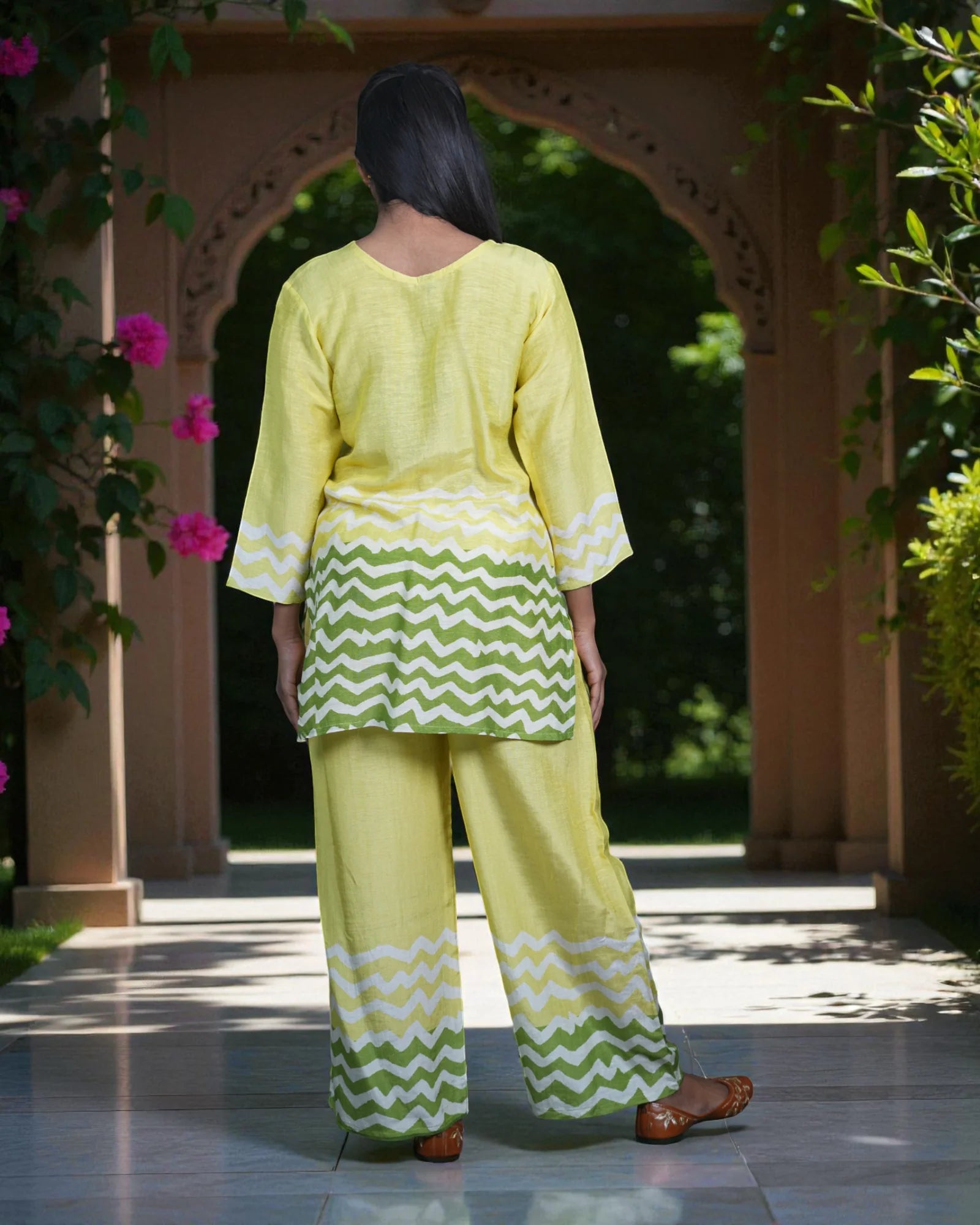 Vibrant Floral Embroidered Cotton Co-Ord Set