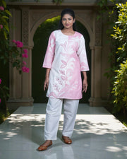Kadhi Cotton Cord Embroidered Co-Ord Set
