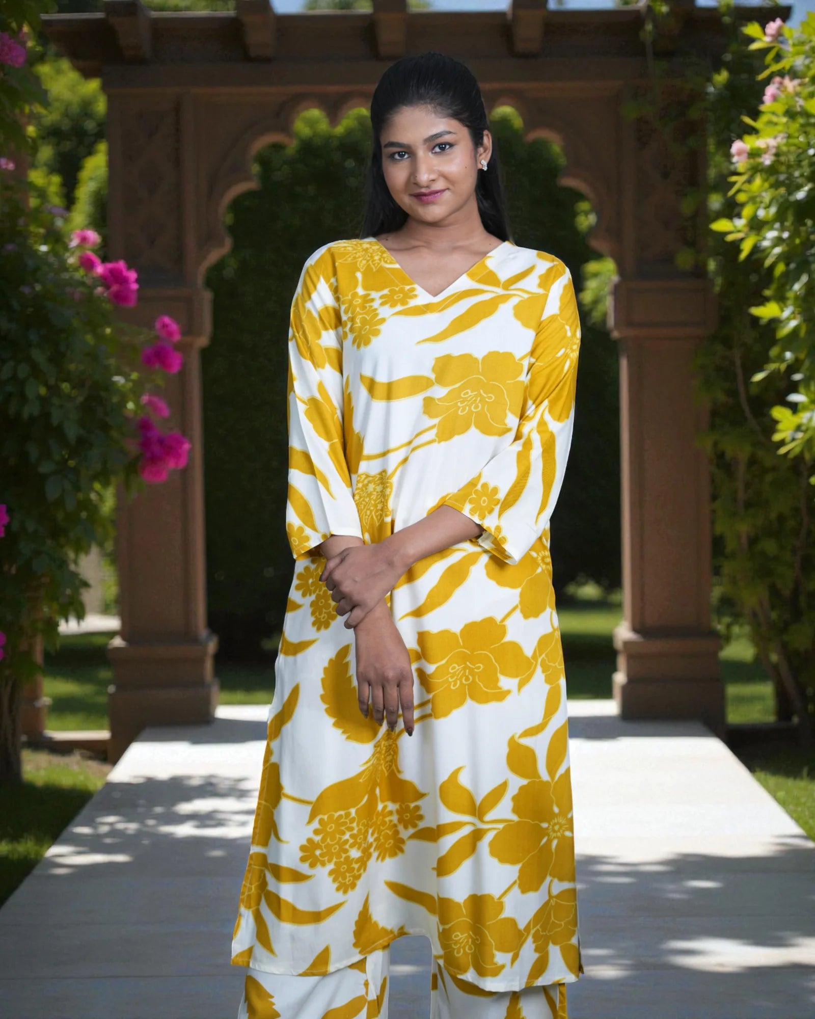 Floral Cotton Cord Co-Ord Set