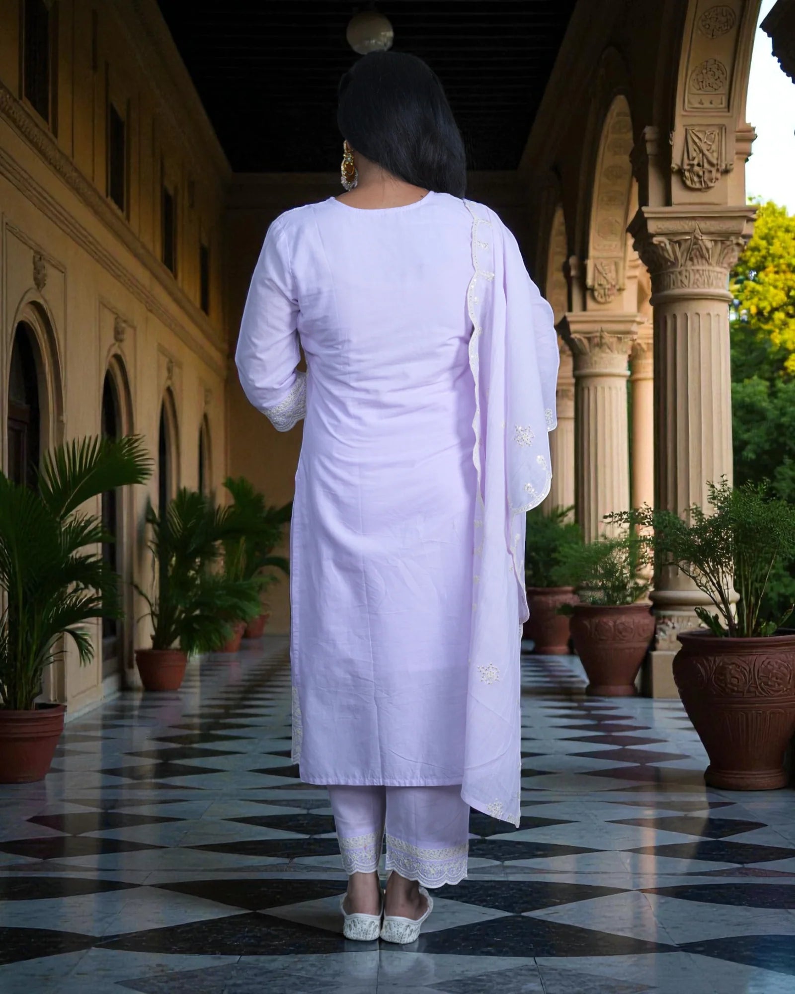 Mul Cotton Embroidered Pakistani Suit