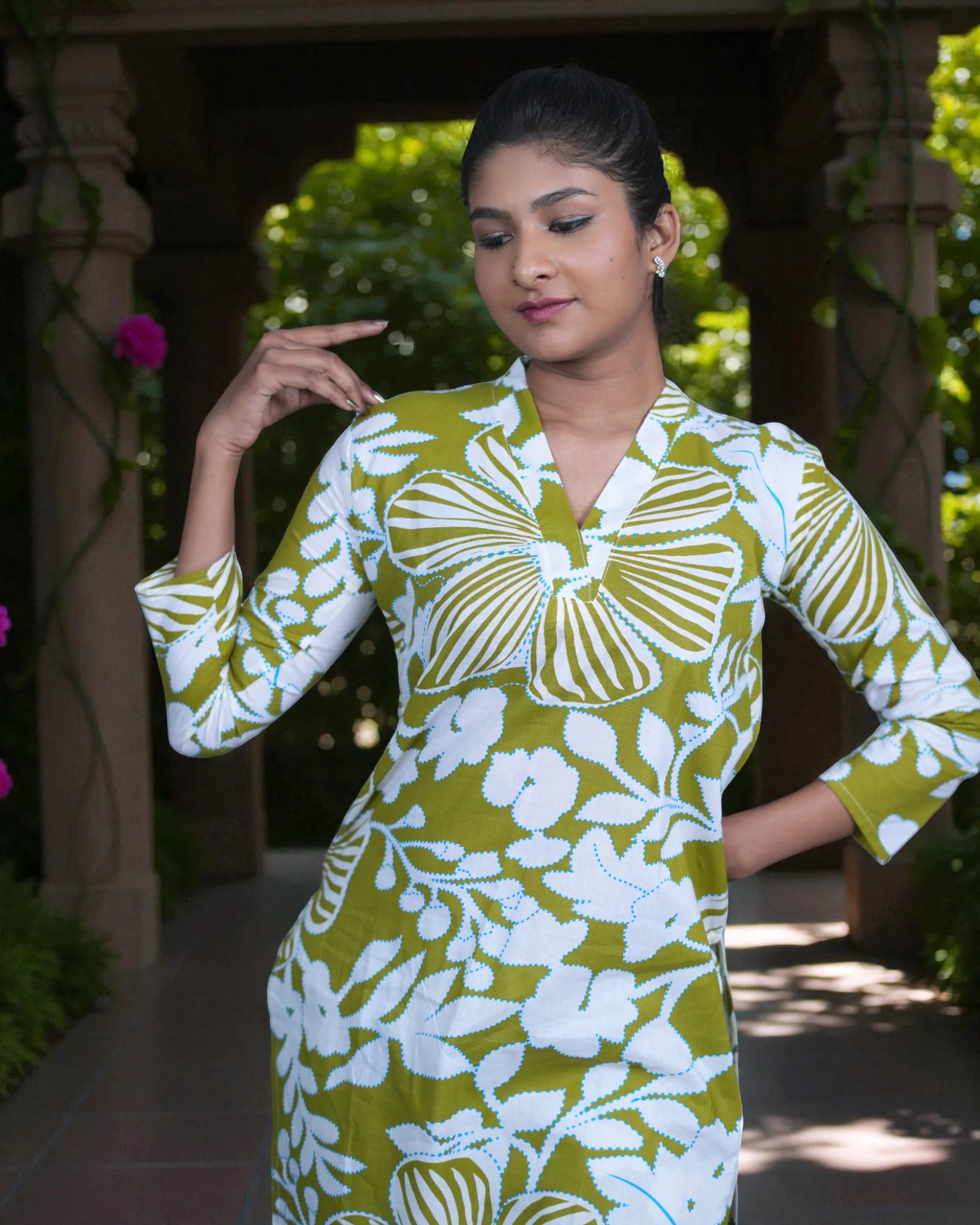 Floral Printed Cotton Co-Ord Set