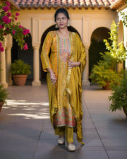 Zardozi Embroidered Kurta Set with Dupatta