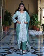Embroidered Net Lace Dupatta Pakistani Suit