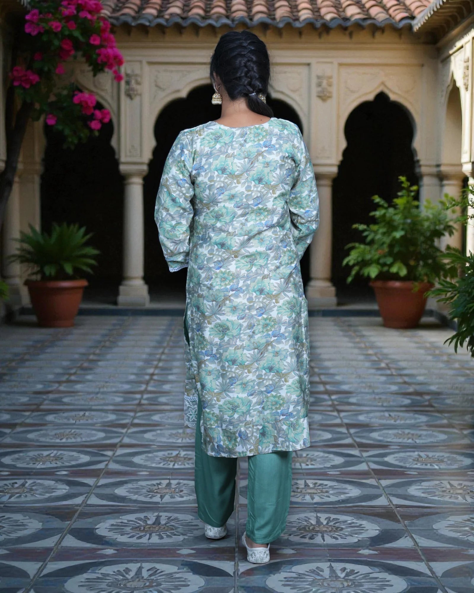 Embroidered Net Lace Dupatta Pakistani Suit