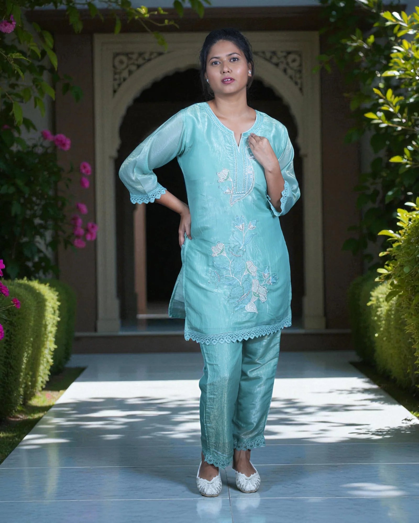 Silk Embroidered Co-Ord Set