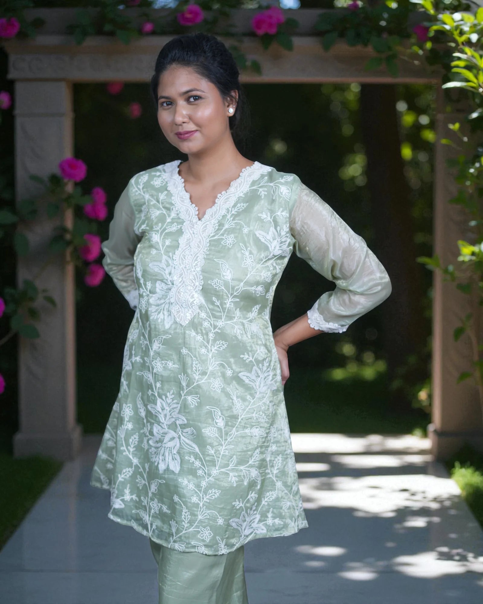 Silk Embroidered Cord Co-Ord Set