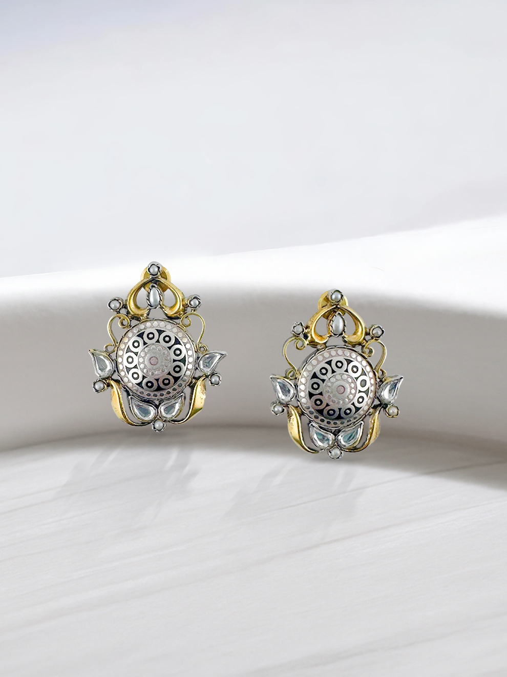 Pearl Polki Glow Studs