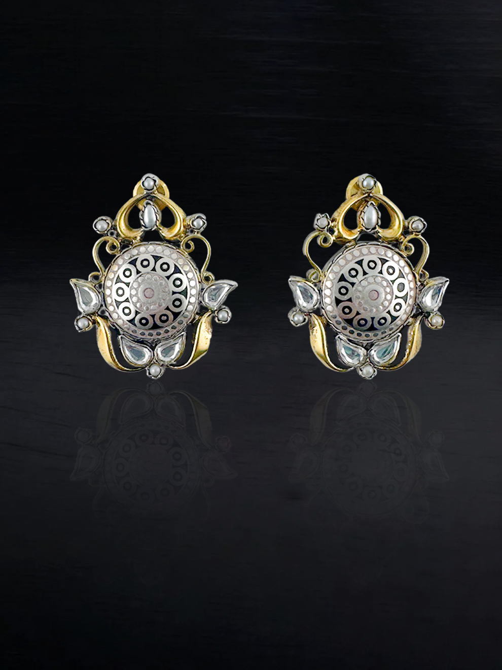 Pearl Polki Glow Studs