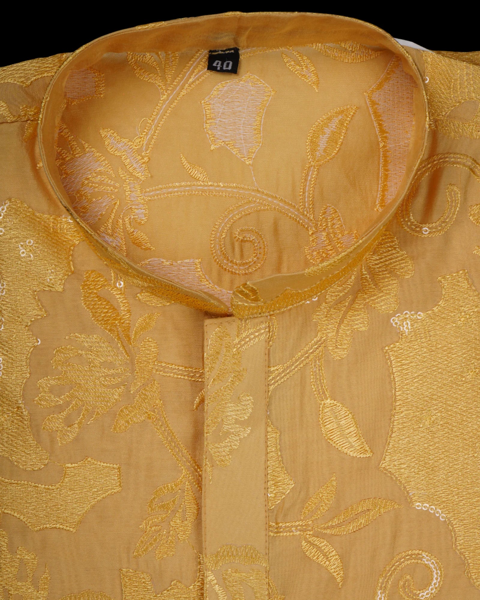 Sequined Cotton Kurta Pajama Set