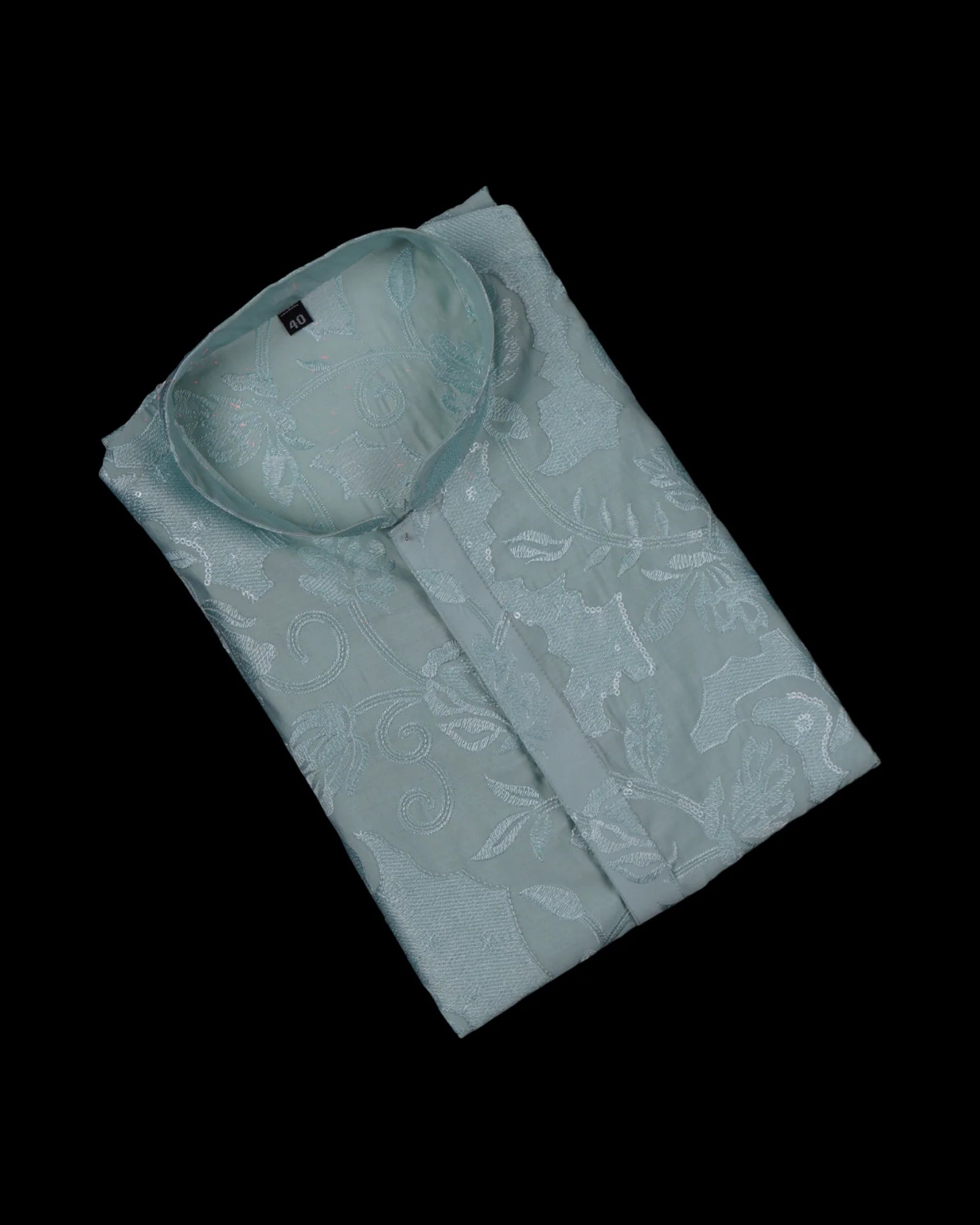 Sequined Cotton Kurta Pajama Set