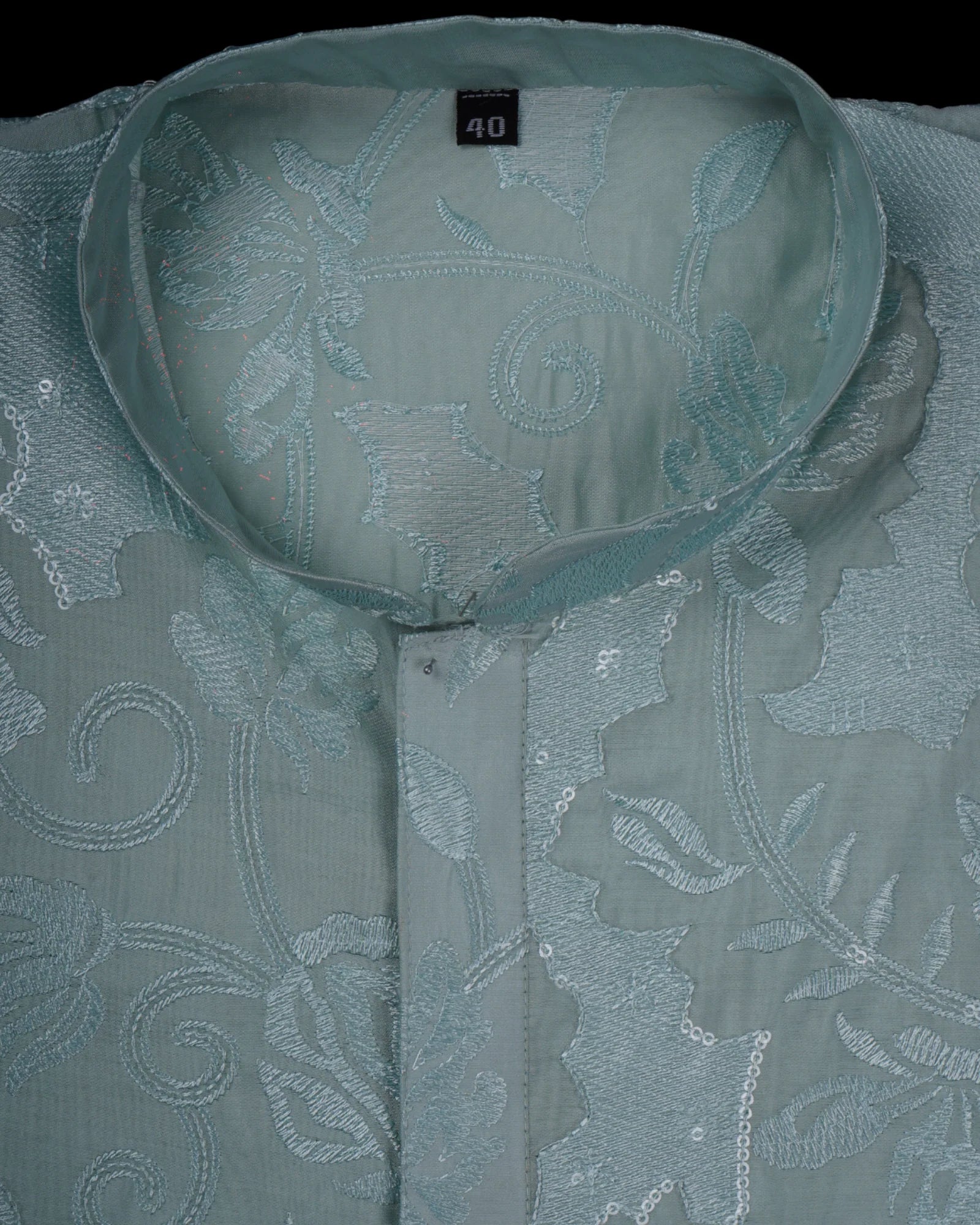 Sequined Cotton Kurta Pajama Set