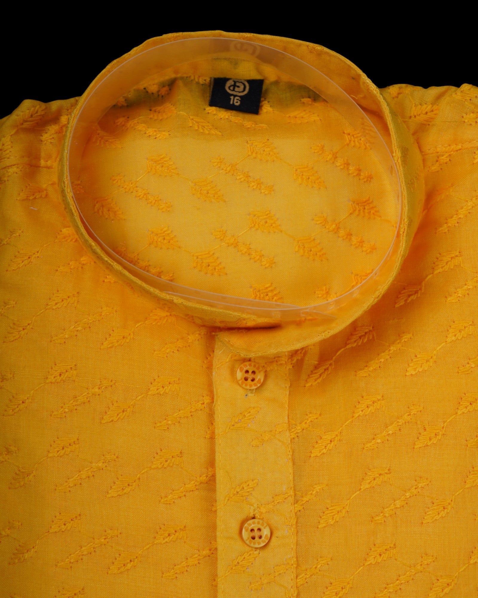 Intricately Embroidered Cotton Kurta Pajama Set