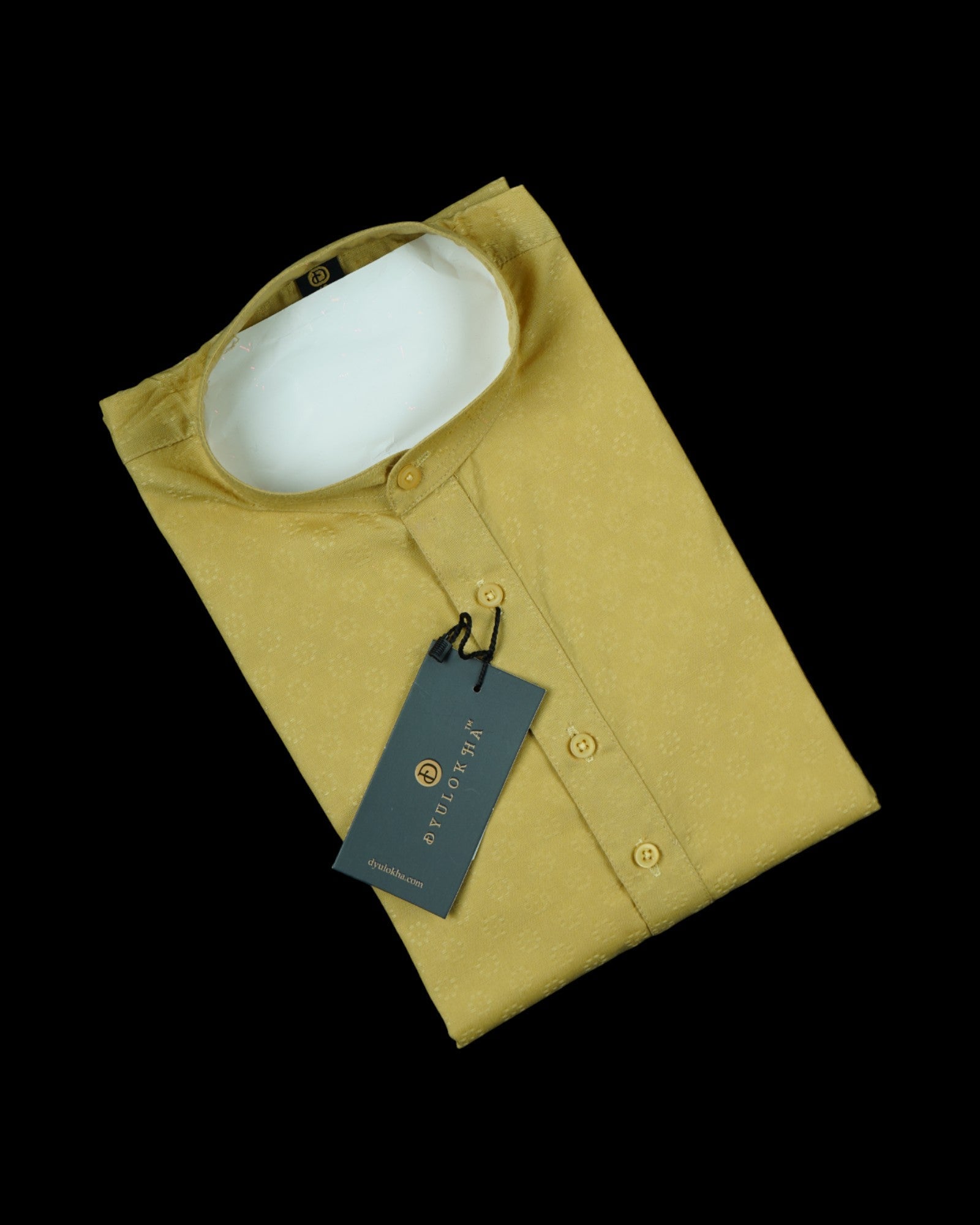 Intricate Textured Cotton Kurta Pajama Set