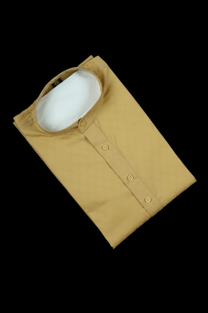 Intricate Textured Cotton Kurta Pajama Set